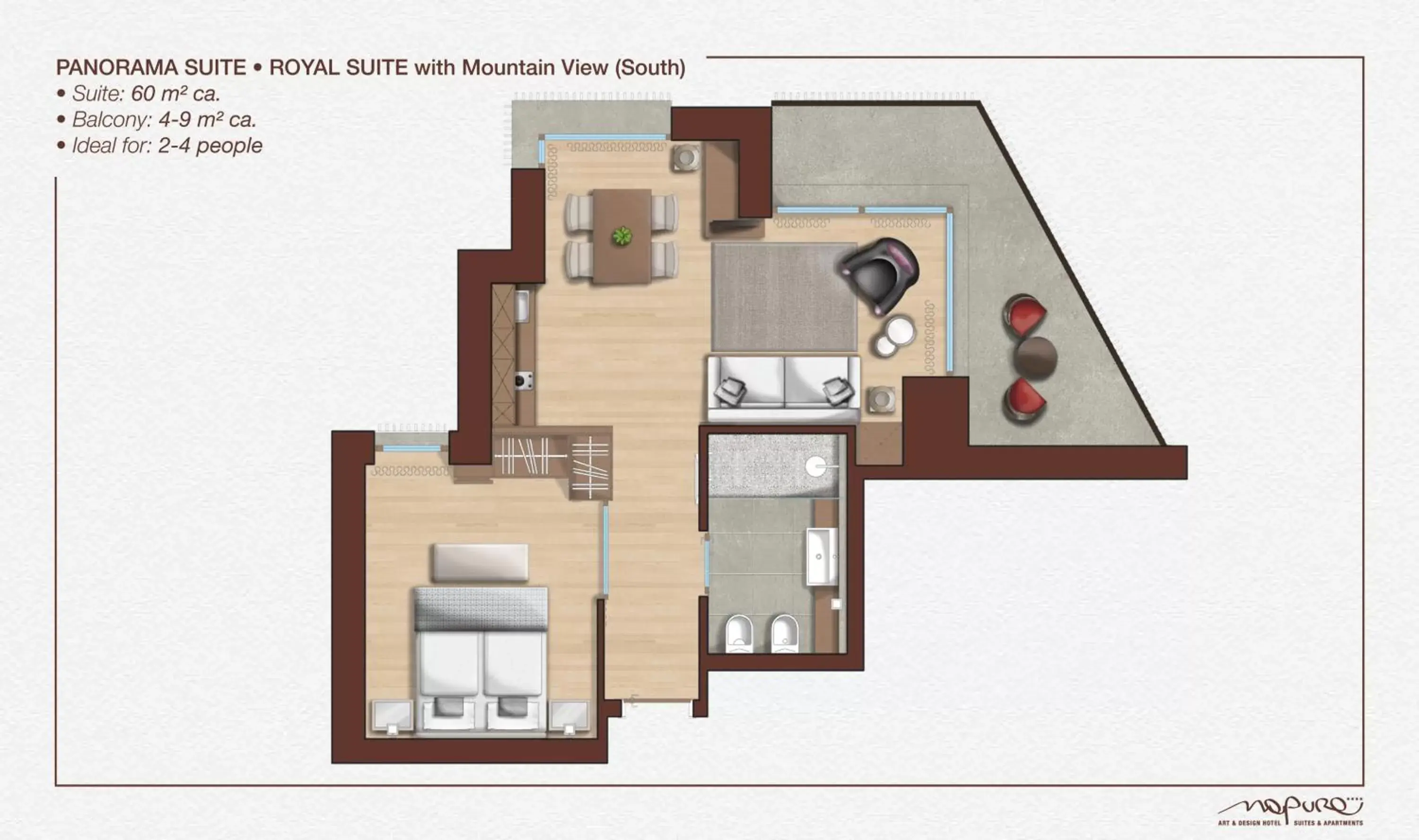 Floor Plan in Art & Design Hotel Napura