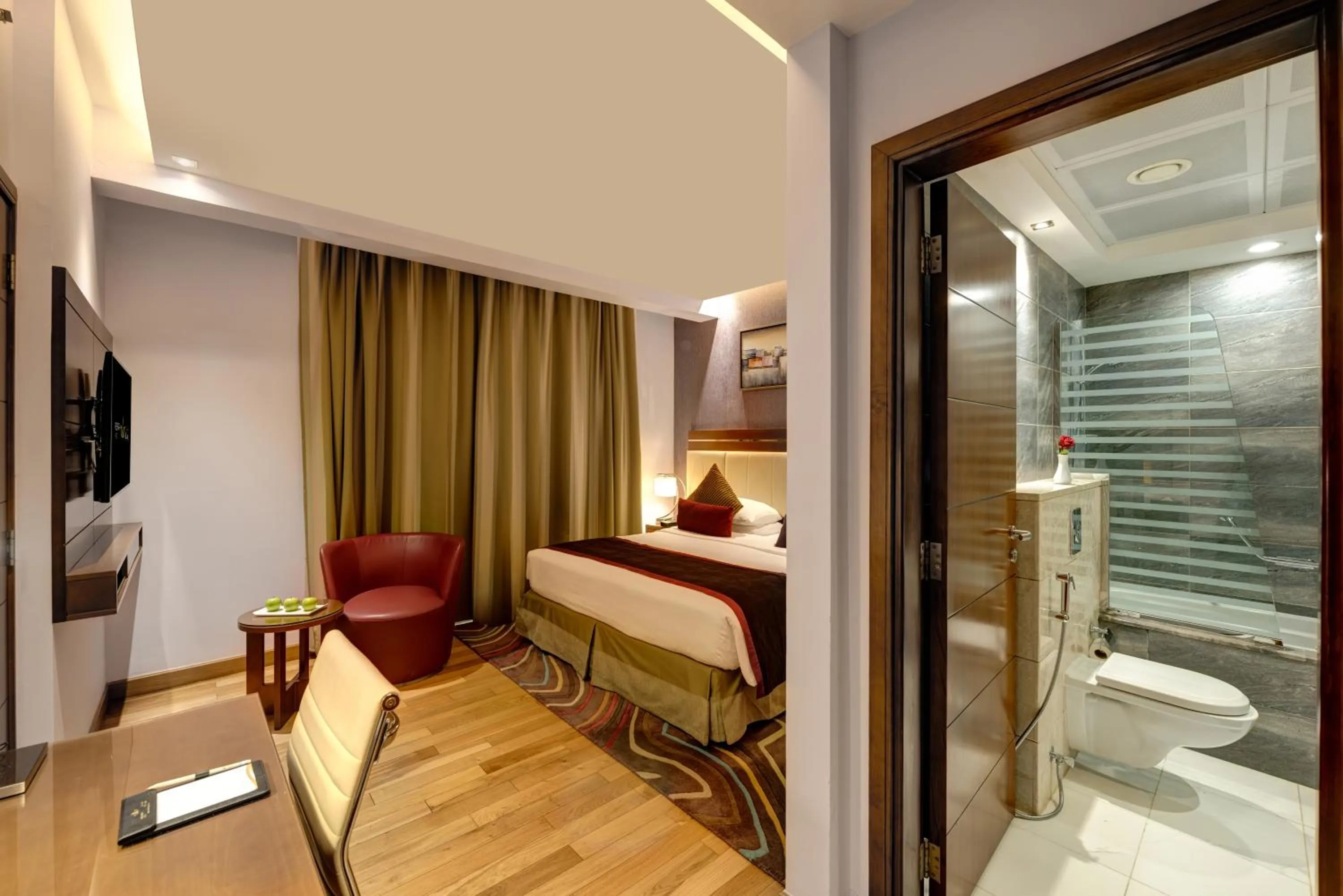 Bedroom in Rose Park Hotel - Al Barsha, Opposite Metro Station