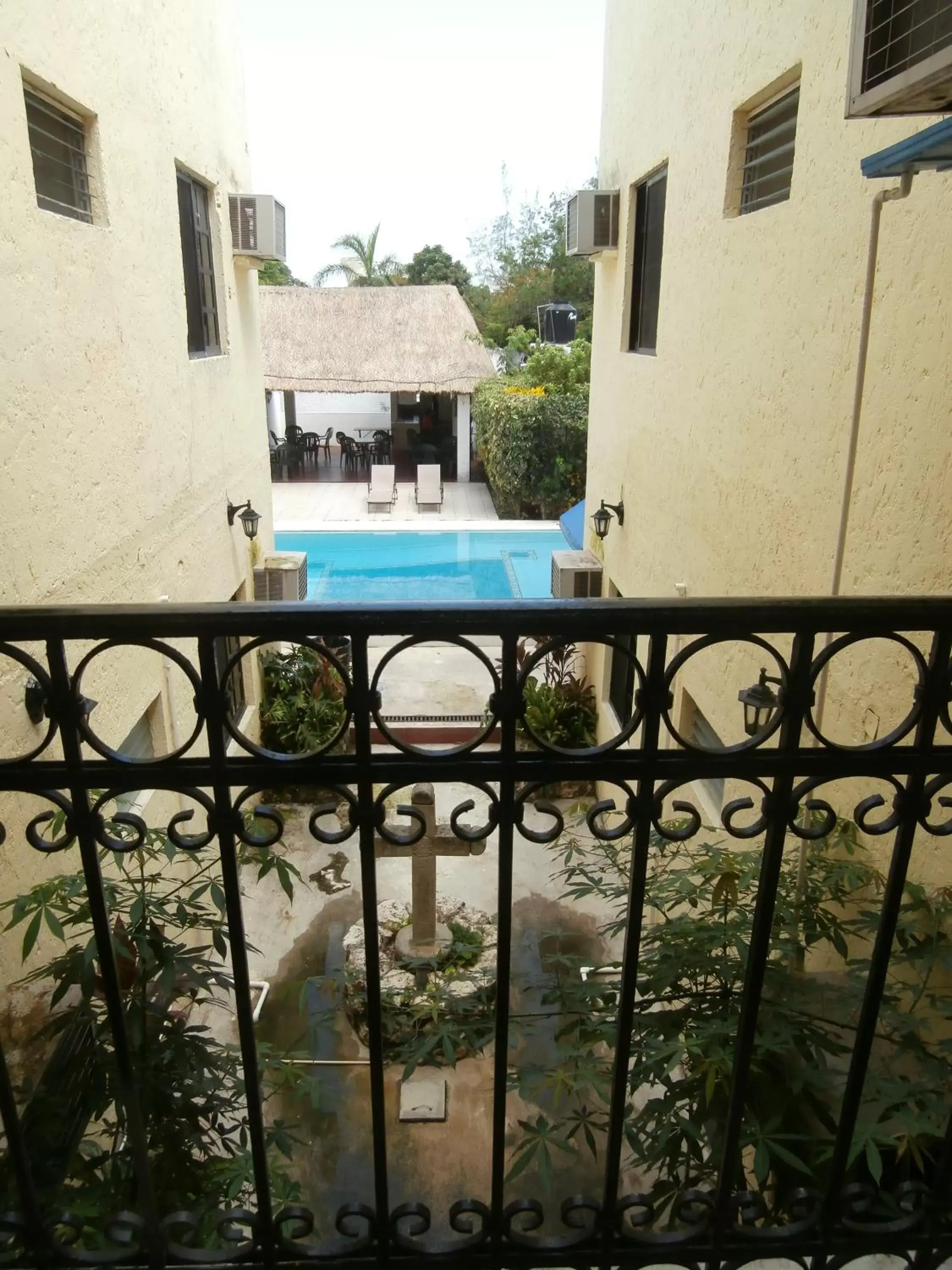 Decorative detail, Pool View in Hotel Hacienda Cancun