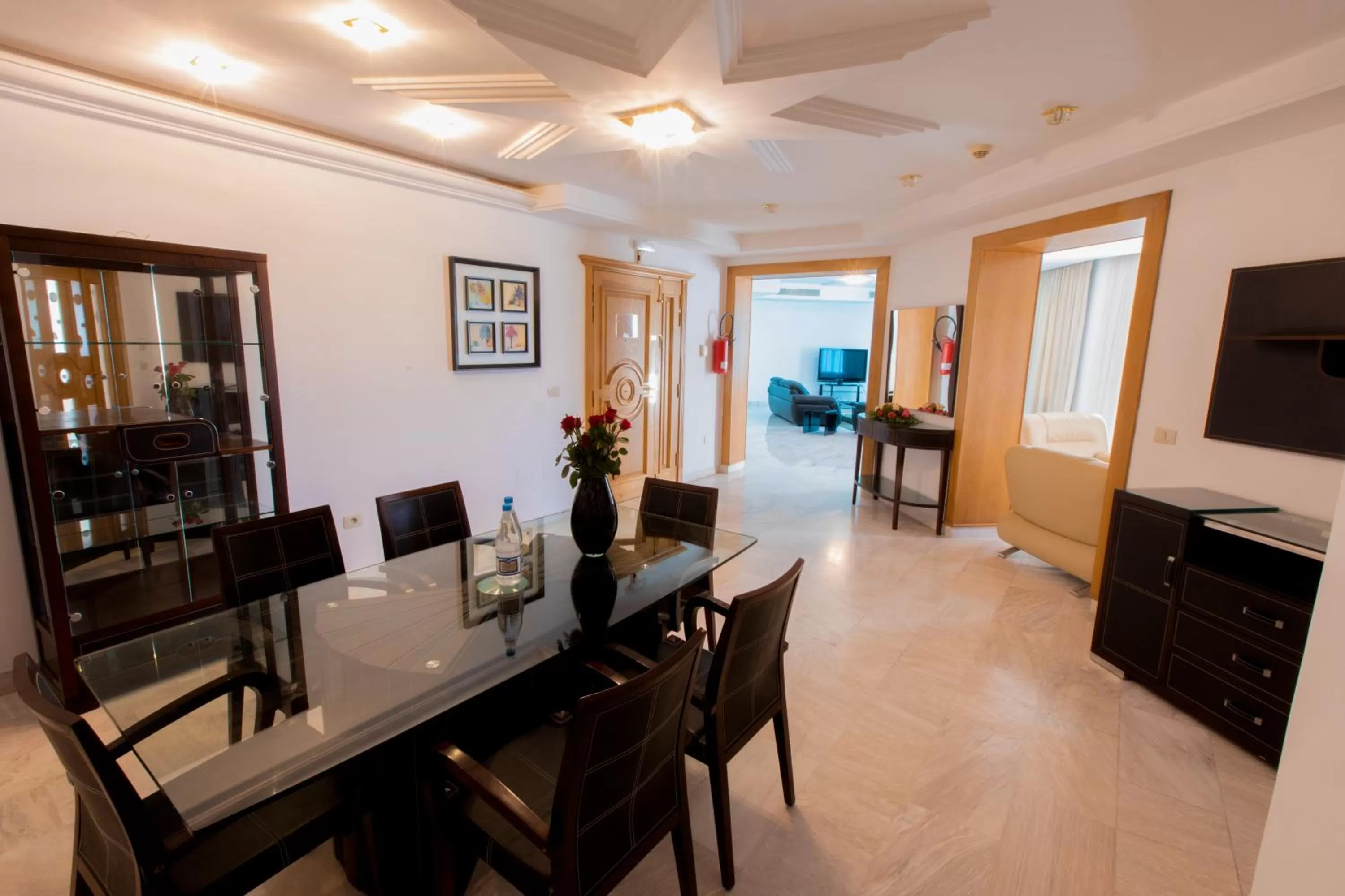 Communal lounge/ TV room in The Penthouse Suites Hotel