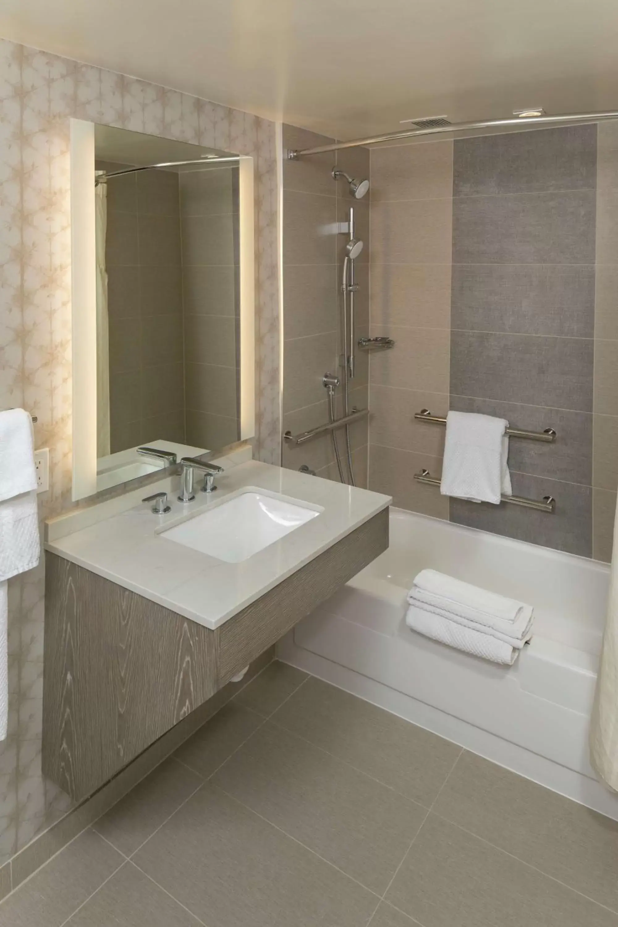 Bathroom in Hilton Birmingham Downtown at UAB Bathroom in Hilton Birmingham Downtown at UAB