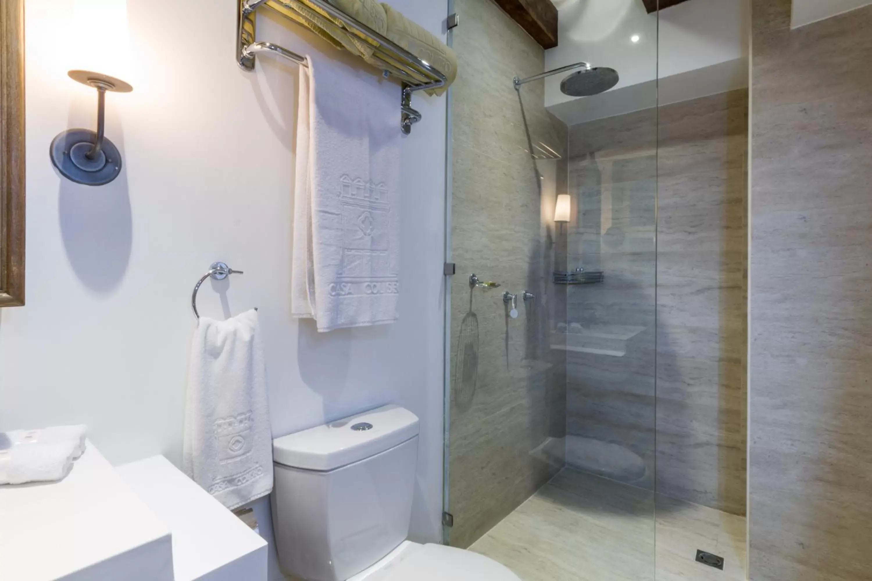 Shower, Bathroom in Hotel Boutique Casa del Coliseo