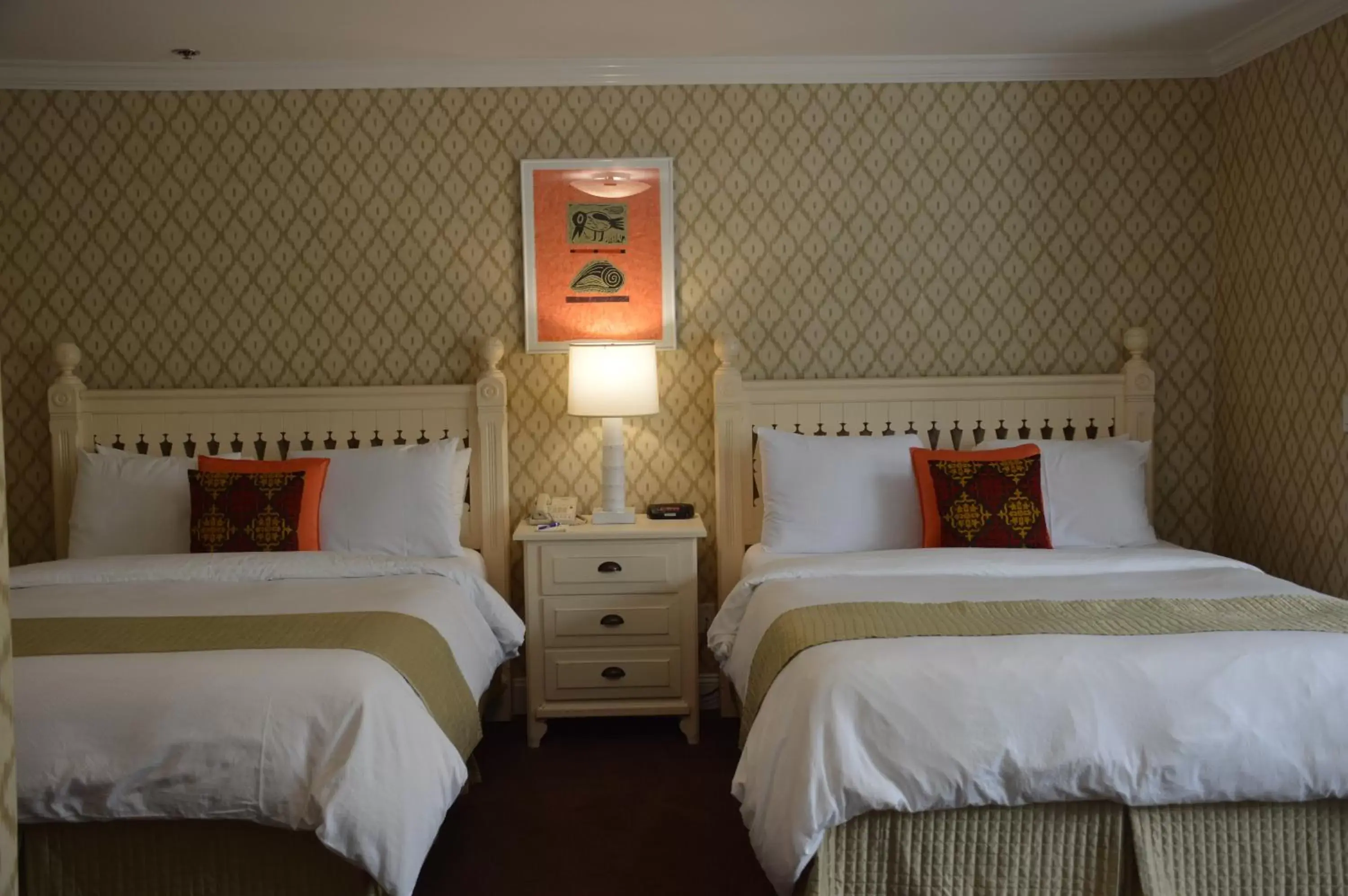 Decorative detail, Bed in Southampton Inn