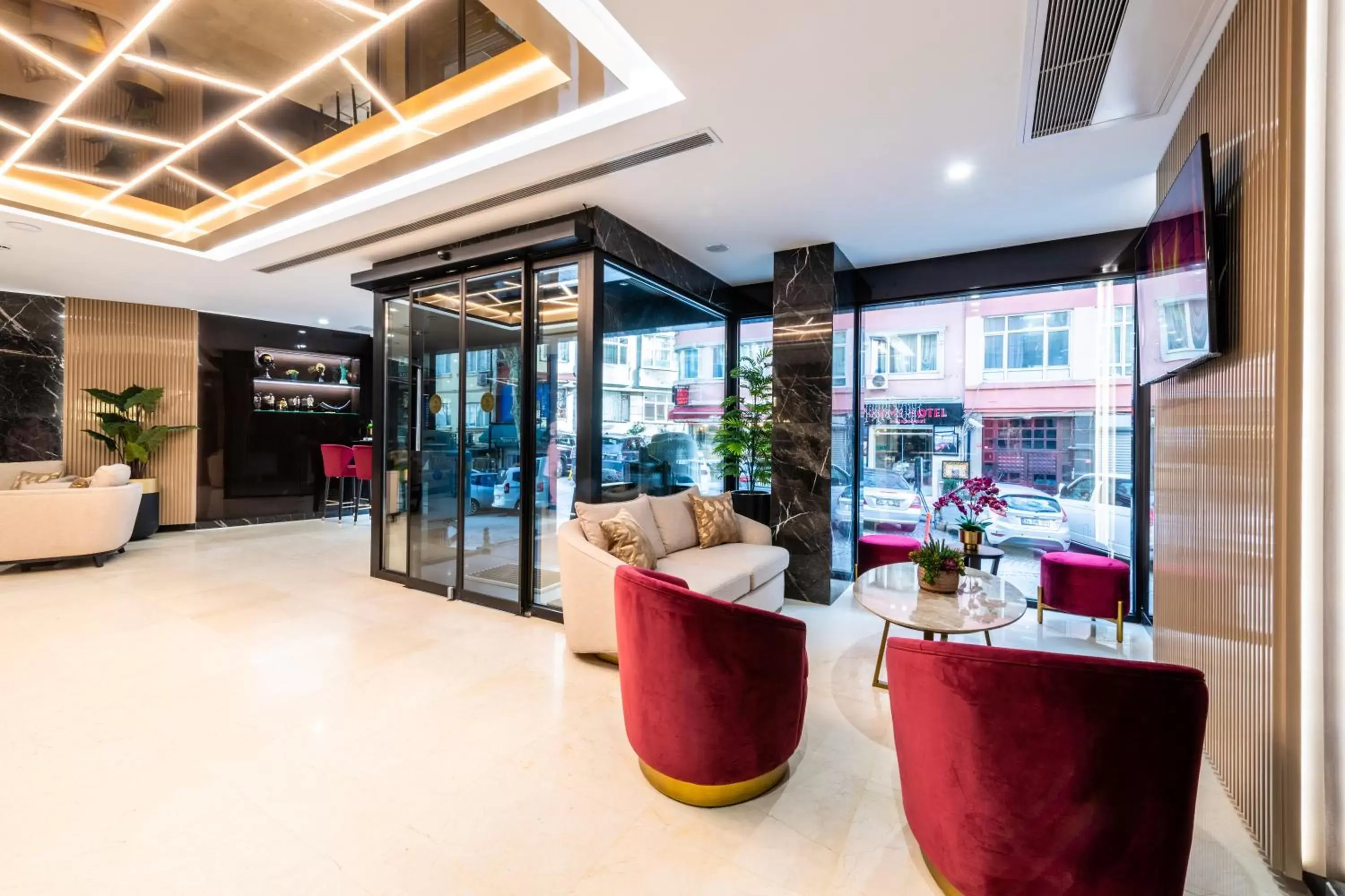 Lobby or reception in Aprilis Deluxe Hotel Lobby or reception in Aprilis Deluxe Hotel