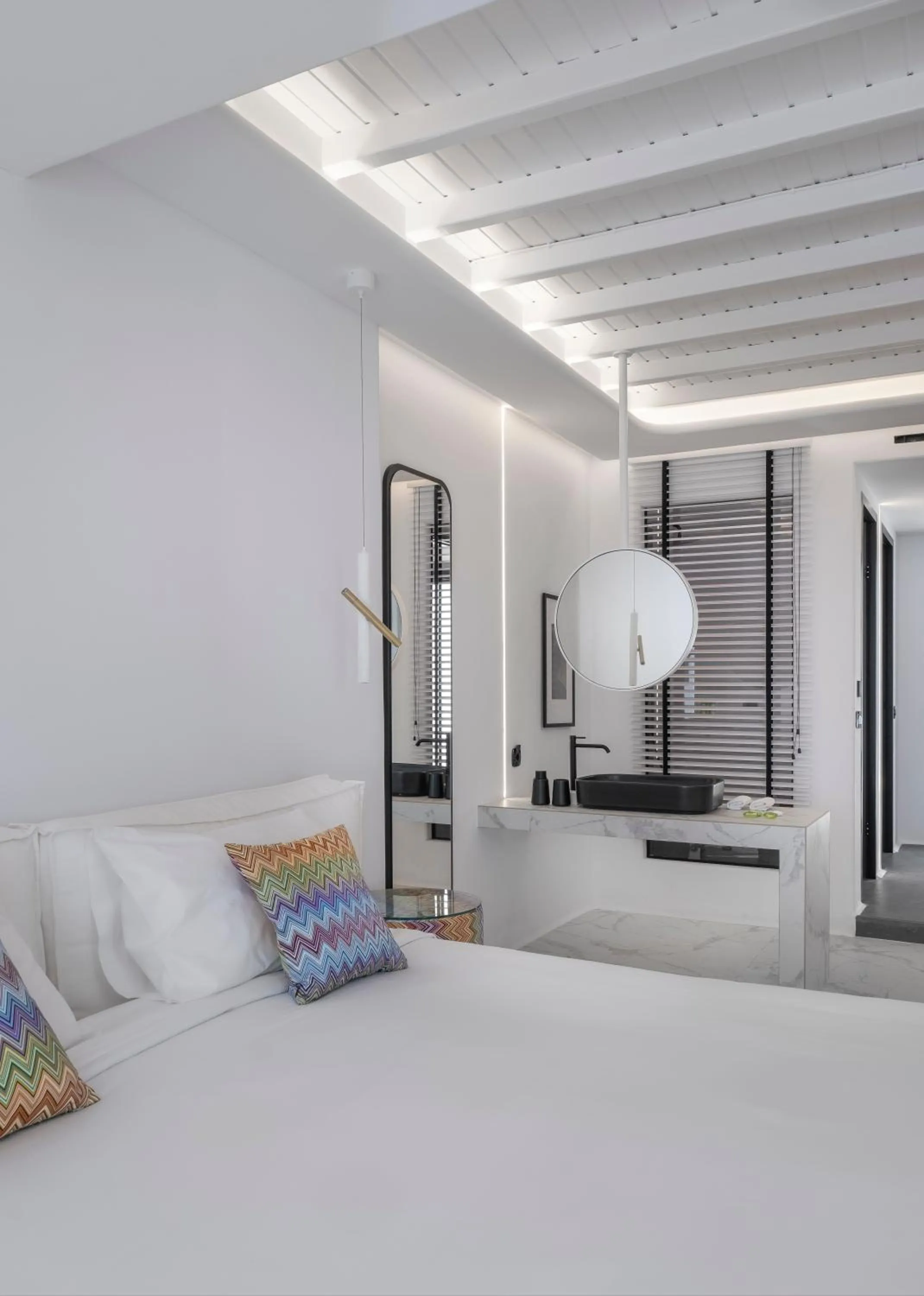 Bed in Deliades Hotel