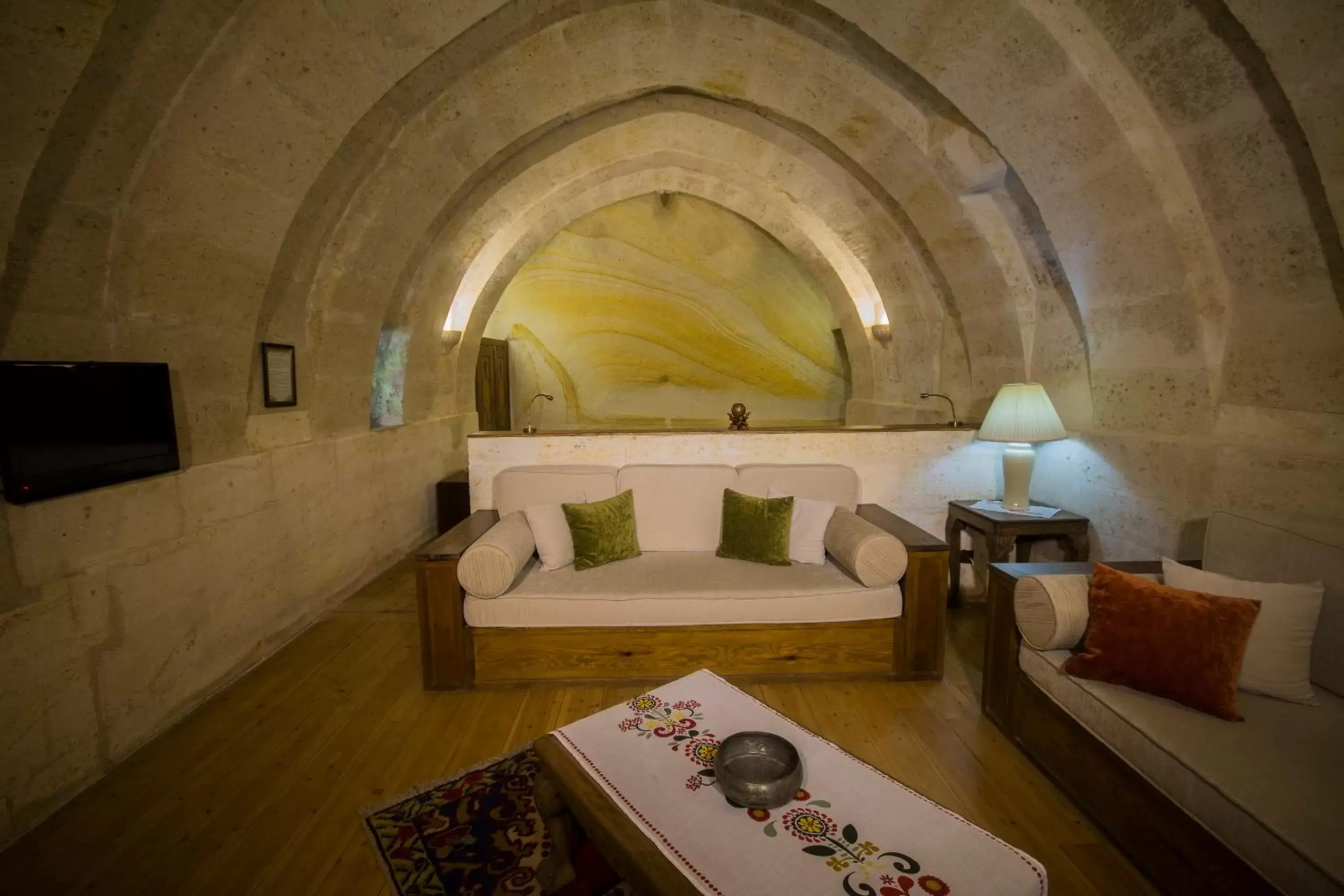 Seating Area in Fresco Cave Suites Cappadocia