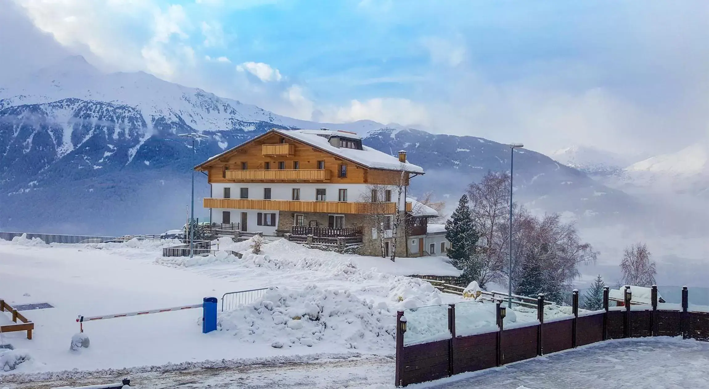 Property building, Winter in Hotel Vallechiara