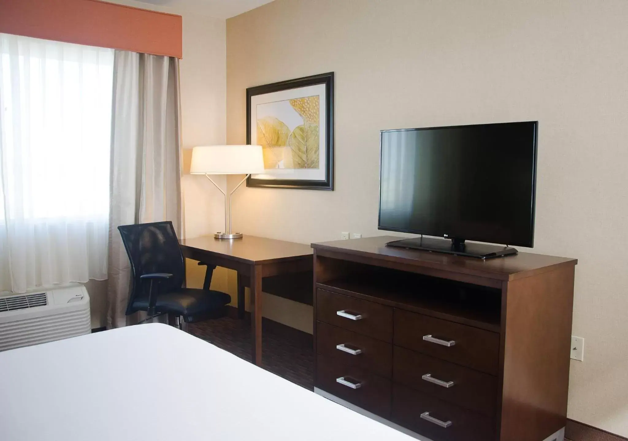 Photo of the whole room, TV/Entertainment Center in Holiday Inn Express Hotel & Suites Watertown - Thousand Islands, an IHG Hotel