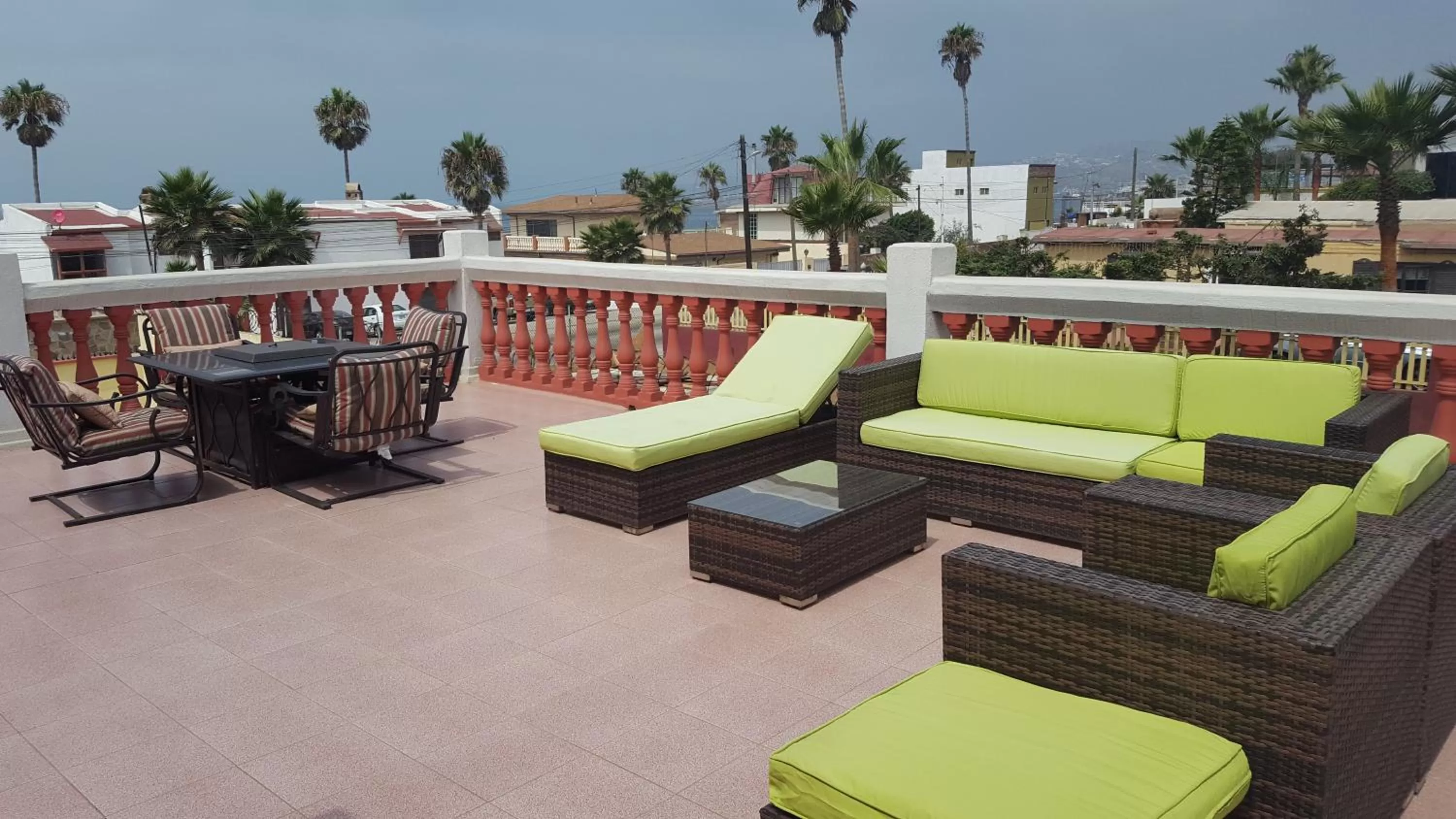Patio in Playa Hermosa Inn at the beach