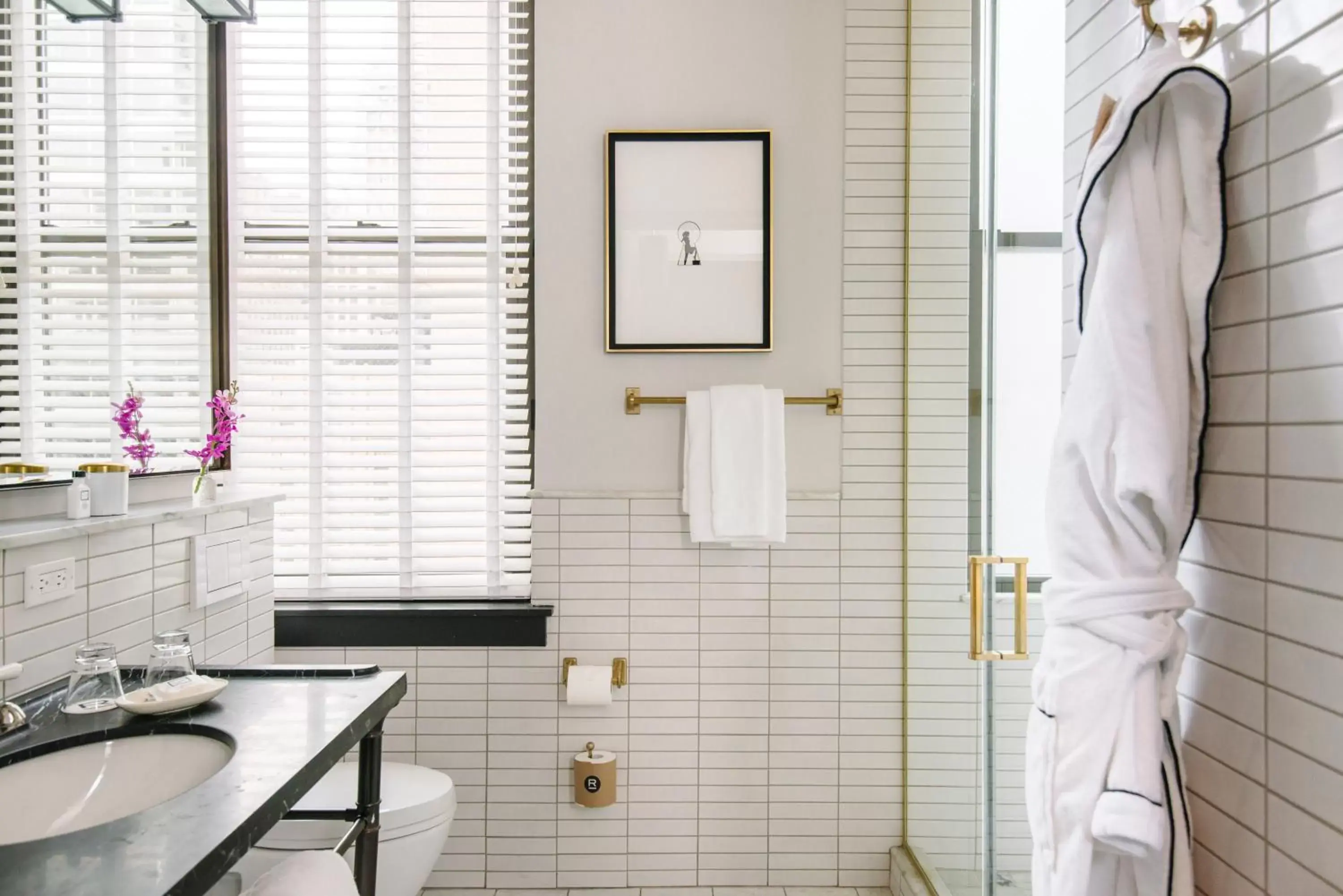 Bathroom in Refinery Hotel - New York Bathroom in Refinery Hotel - New York