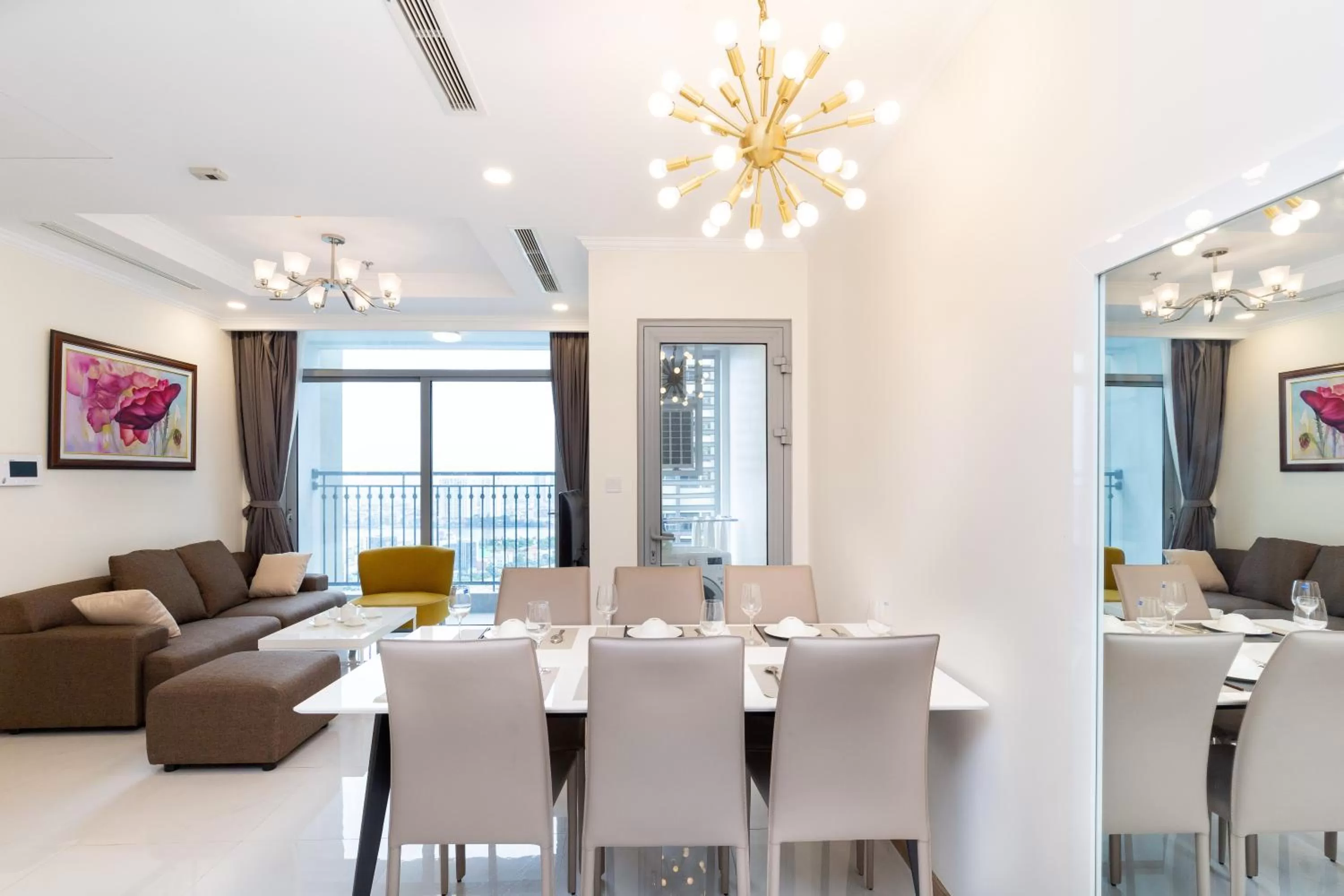 Living room, Dining Area in Vinhomes Central Park-Nice Homes