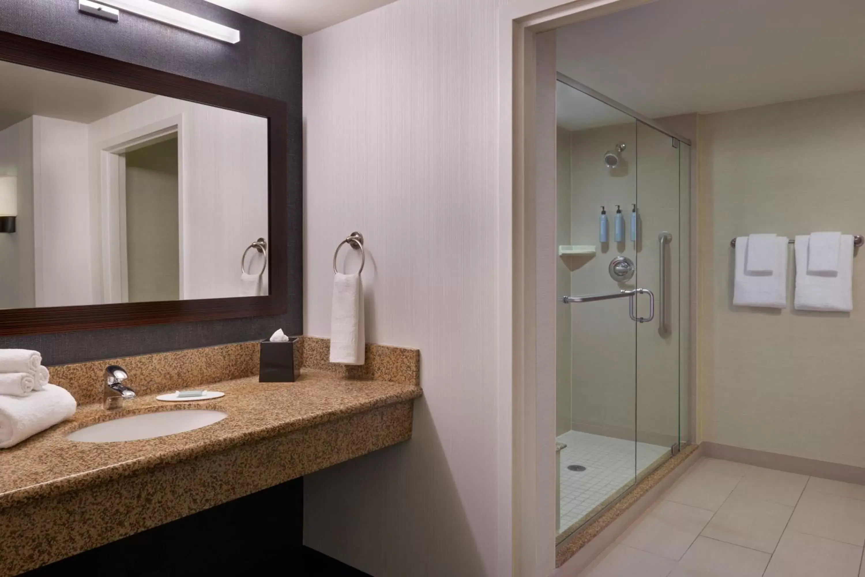 Bathroom in Courtyard by Marriott Calgary Airport