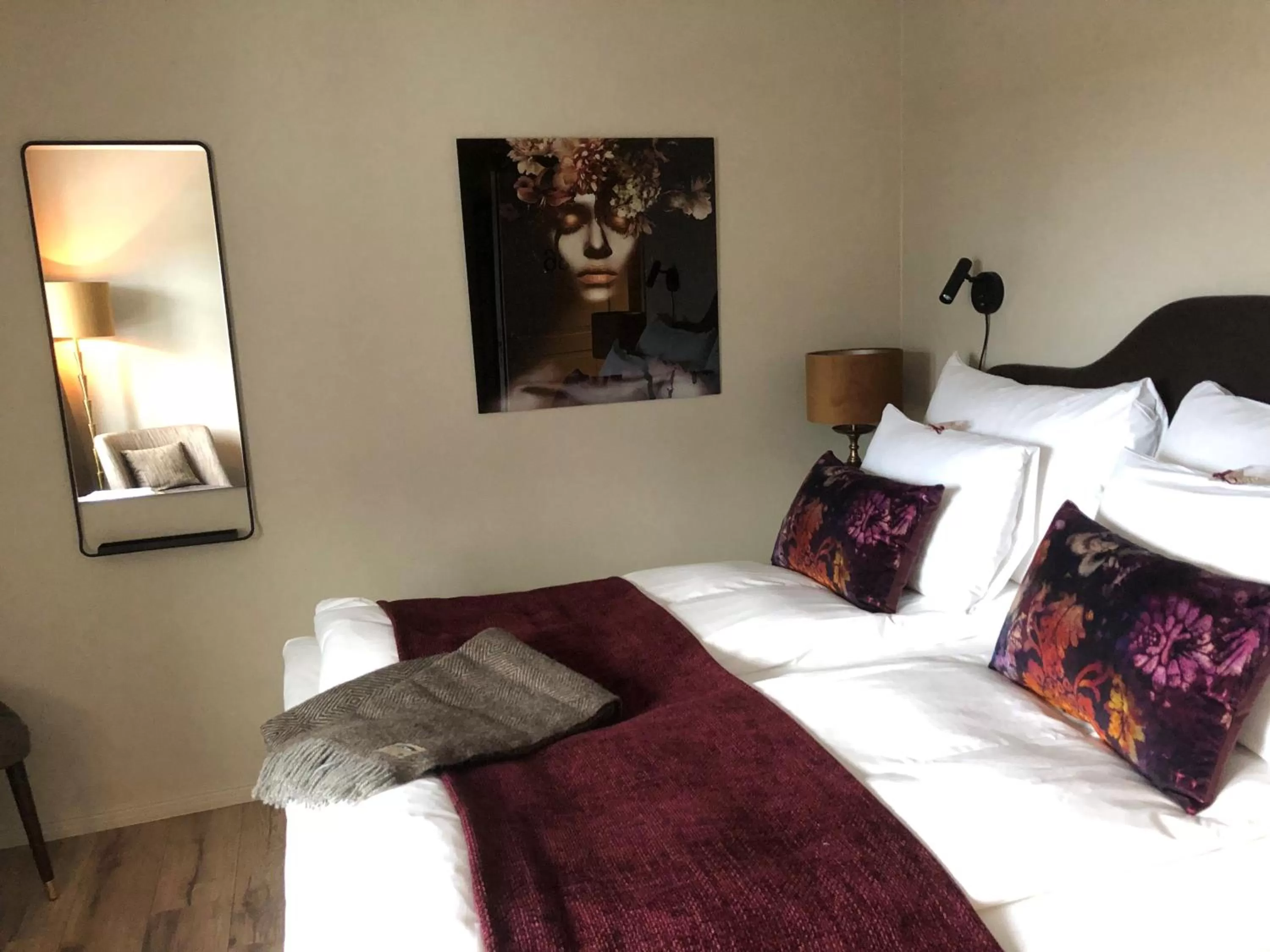 Bedroom, Bed in Aksjemøllen - by Classic Norway Hotels