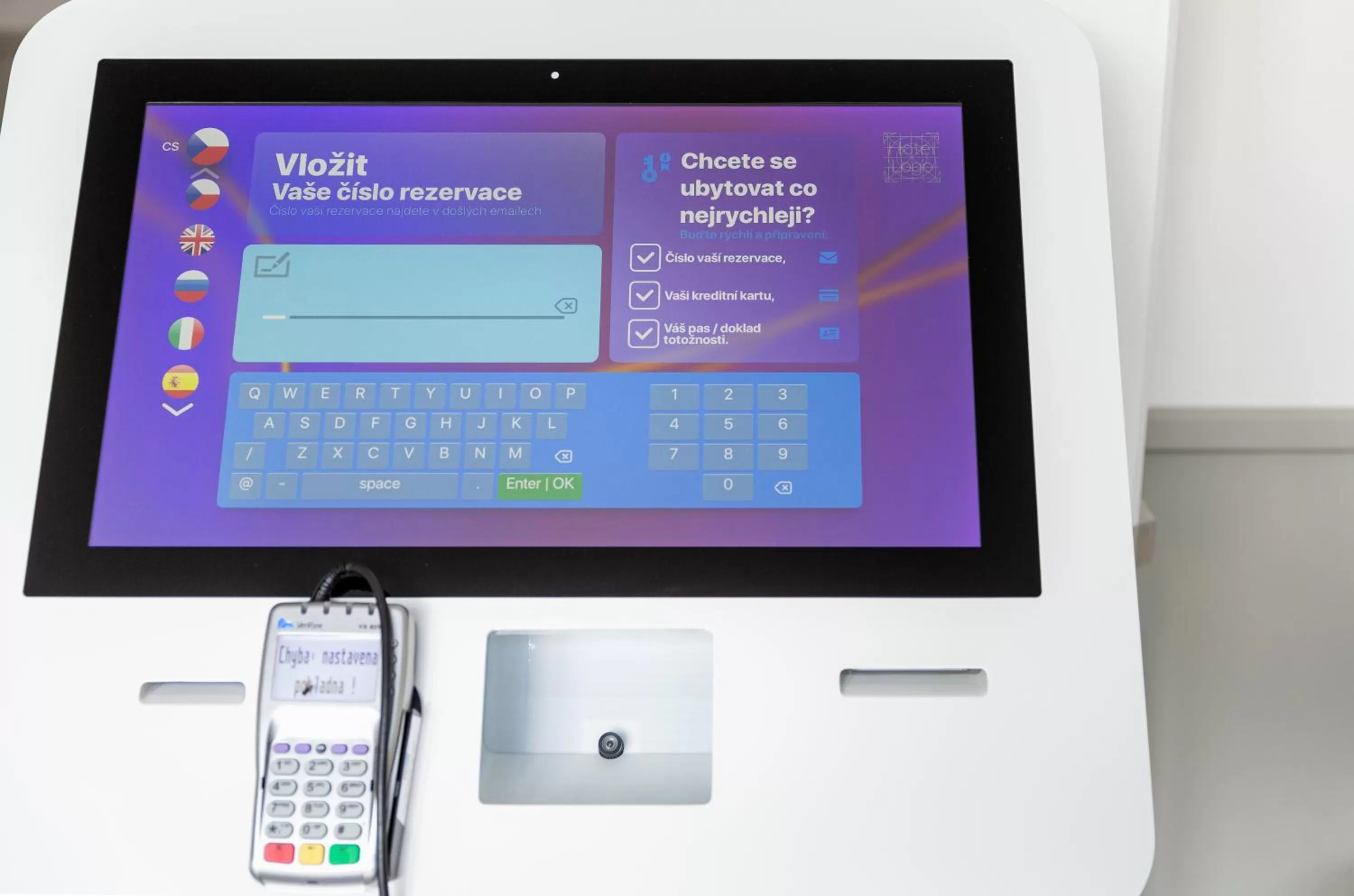 Lobby or reception in Hotel Orlík