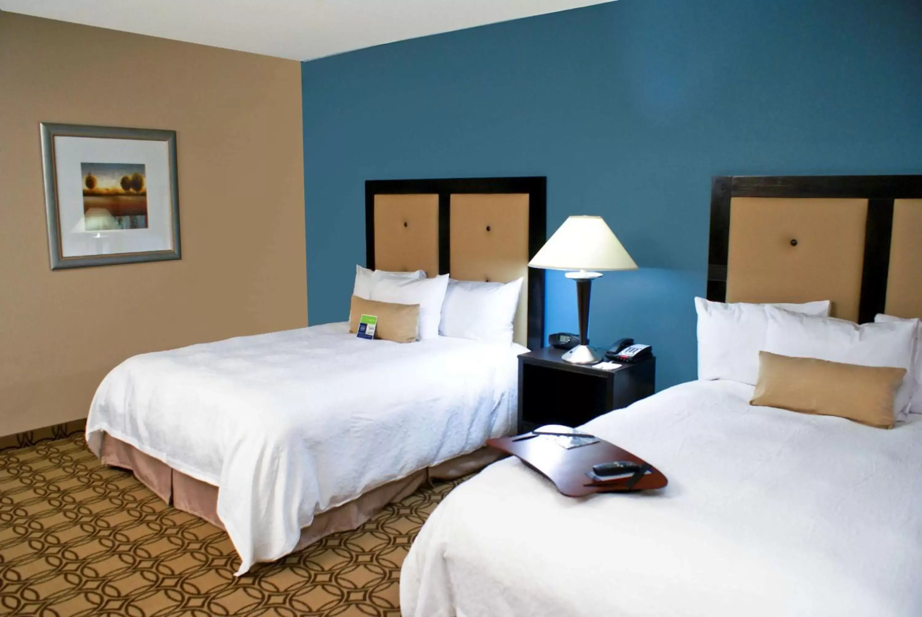 Bed in Hampton Inn & Suites Charlotte-Airport