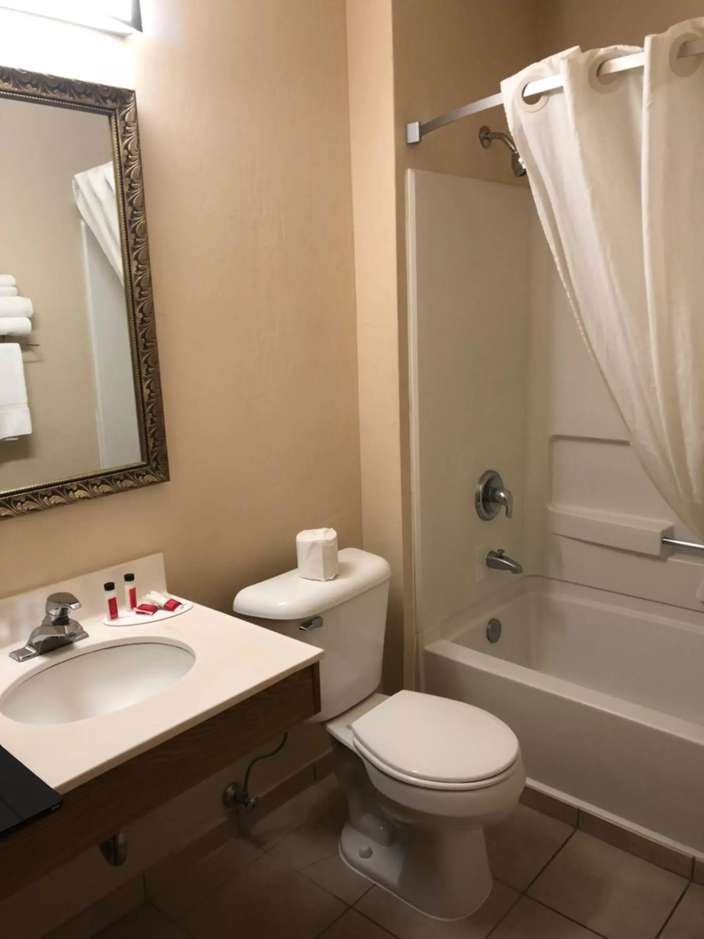 Bathroom in Super 8 by Wyndham Woodburn