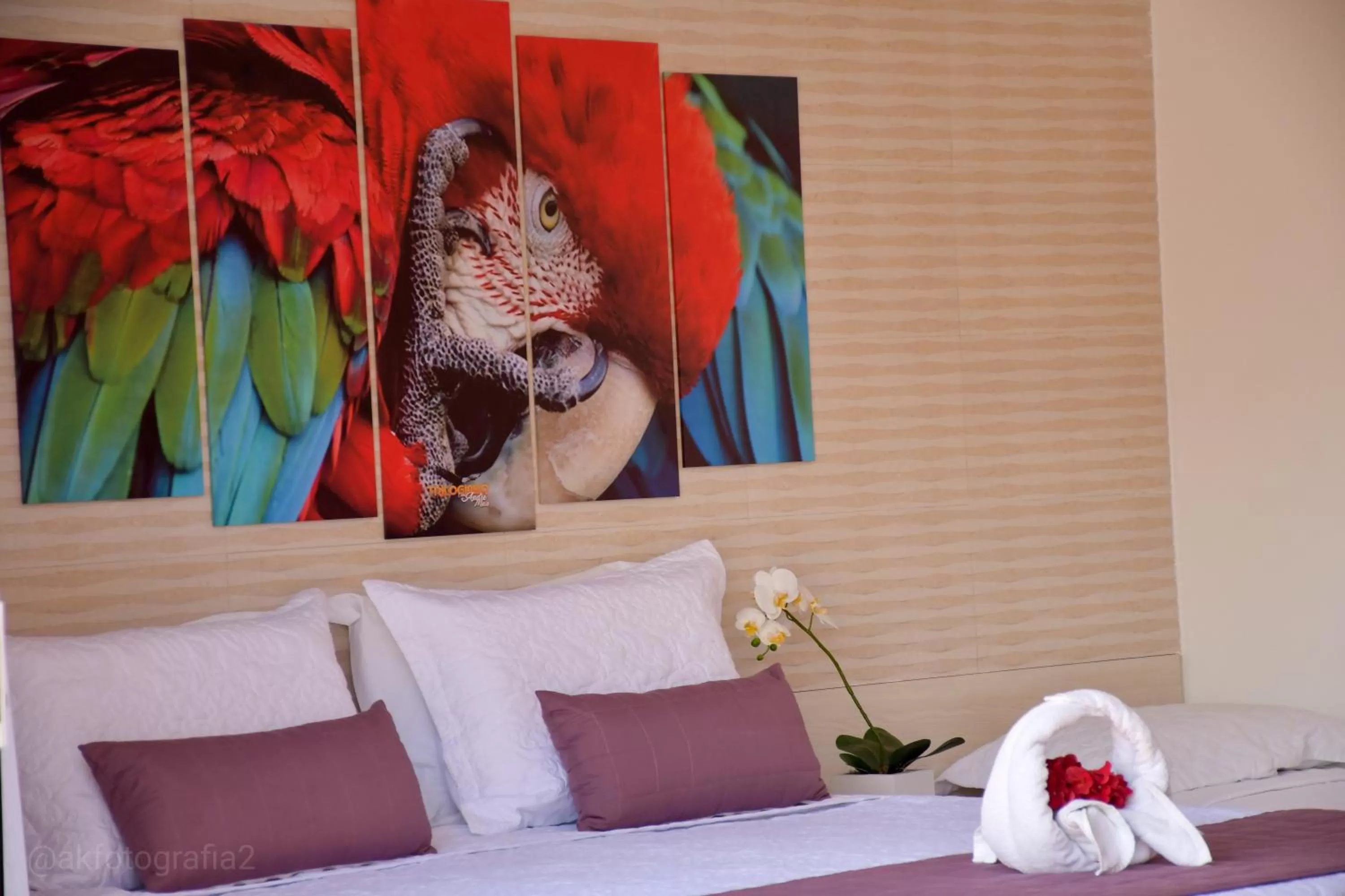 Bed in Pousada Sol e Mar