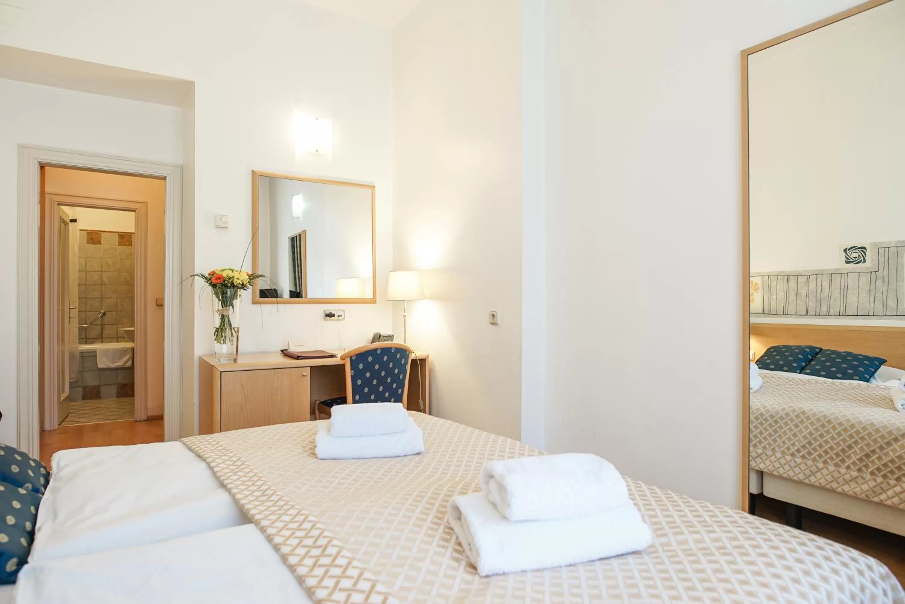 Bed in Hotel Tivoli Prague