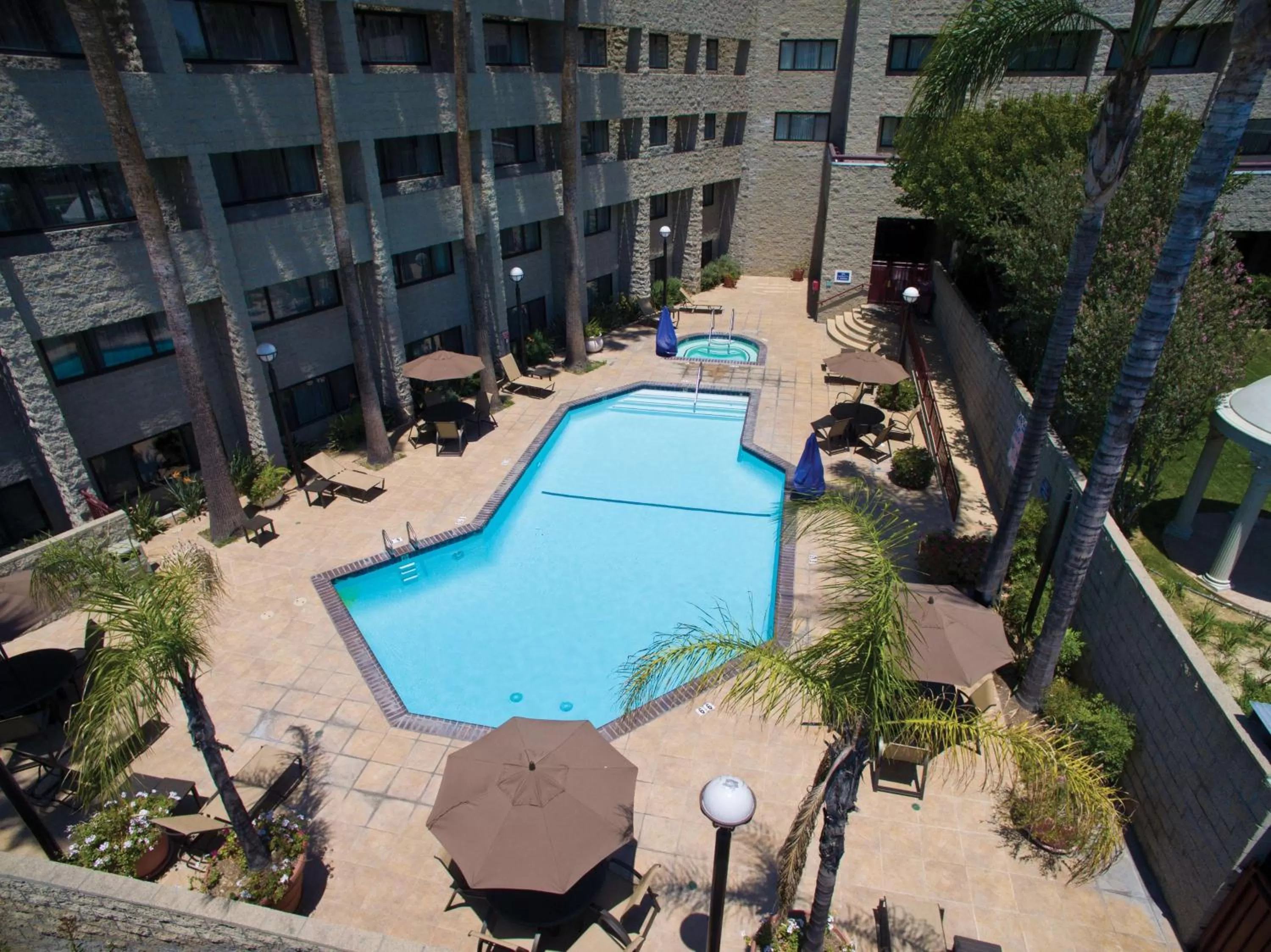 Pool view in DoubleTree by Hilton Rosemead