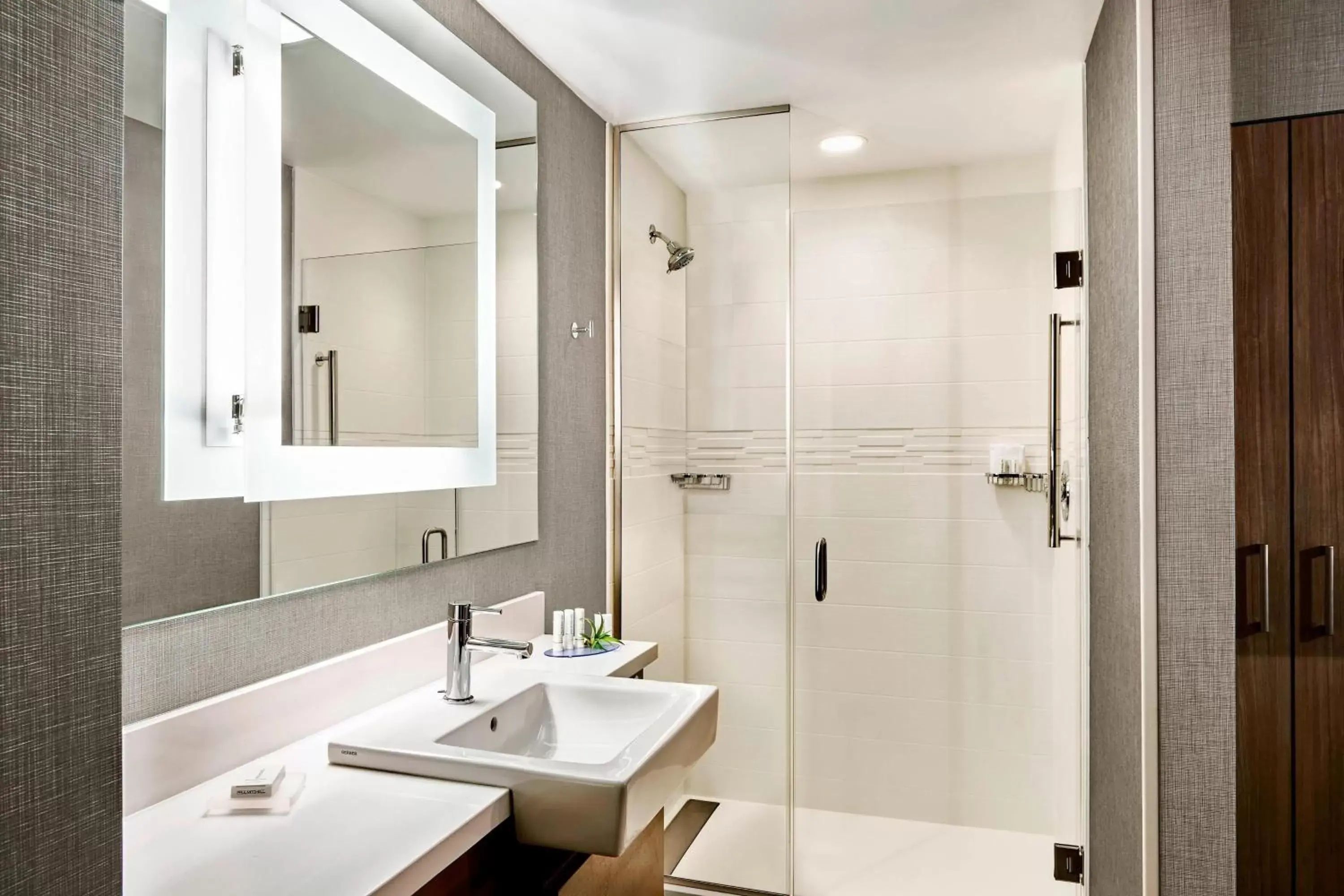 Bathroom in SpringHill Suites by Marriott Anaheim Placentia Fullerton