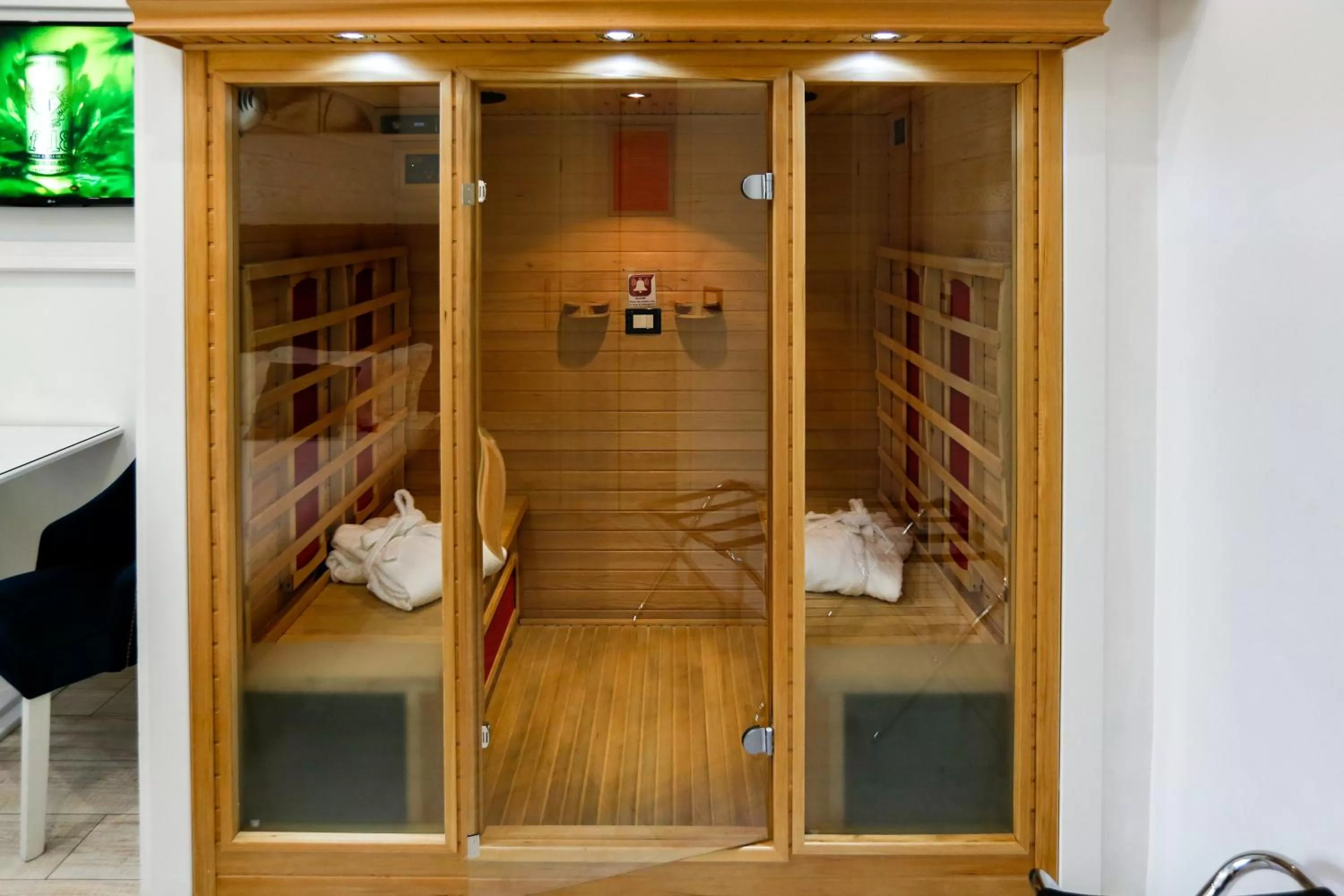 Sauna in Escape Luxury Suite - CA Domus Collection