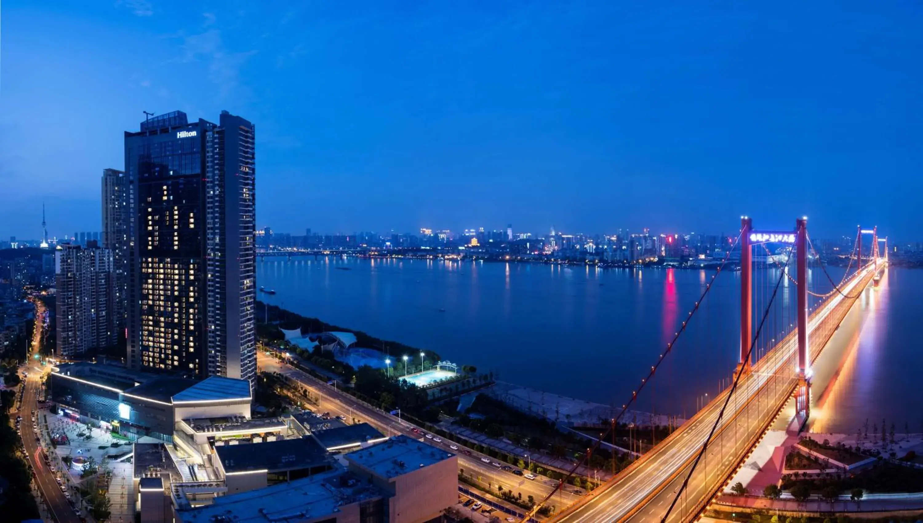 Property building in Hilton Wuhan Riverside