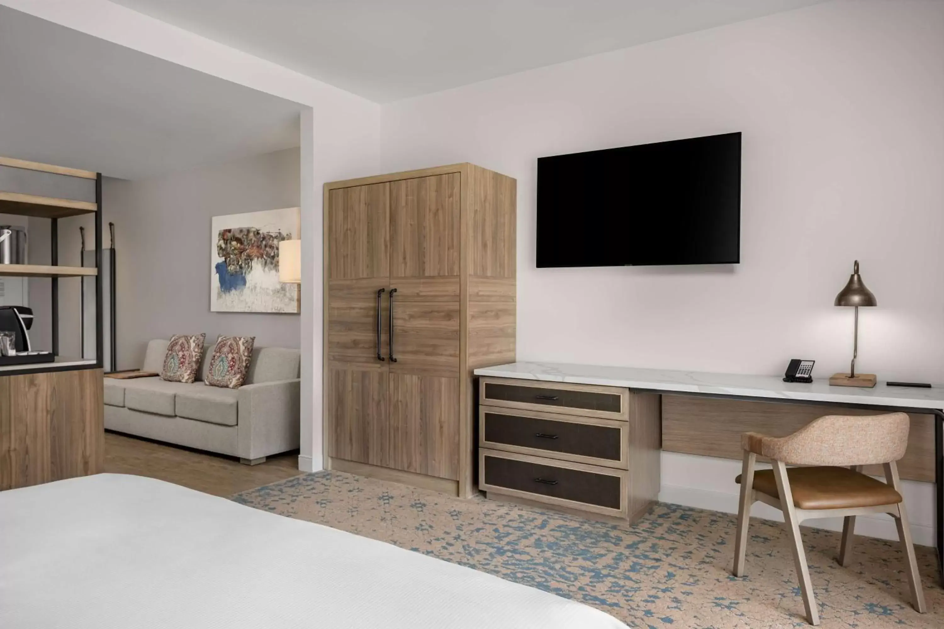 Bedroom, TV/Entertainment Center in The Cassara Carlsbad, Tapestry Collection By Hilton