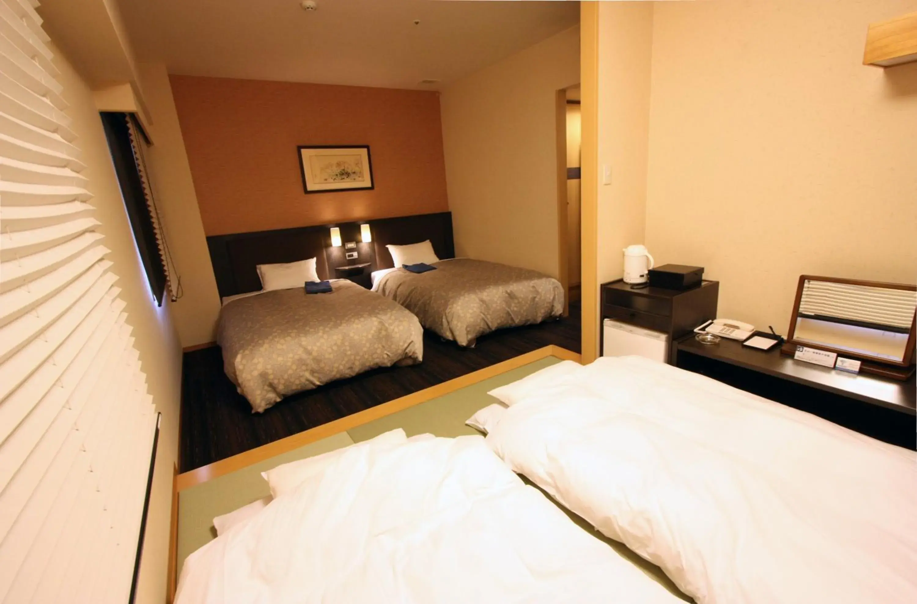 Photo of the whole room, Bed in Toyama Manten Hotel