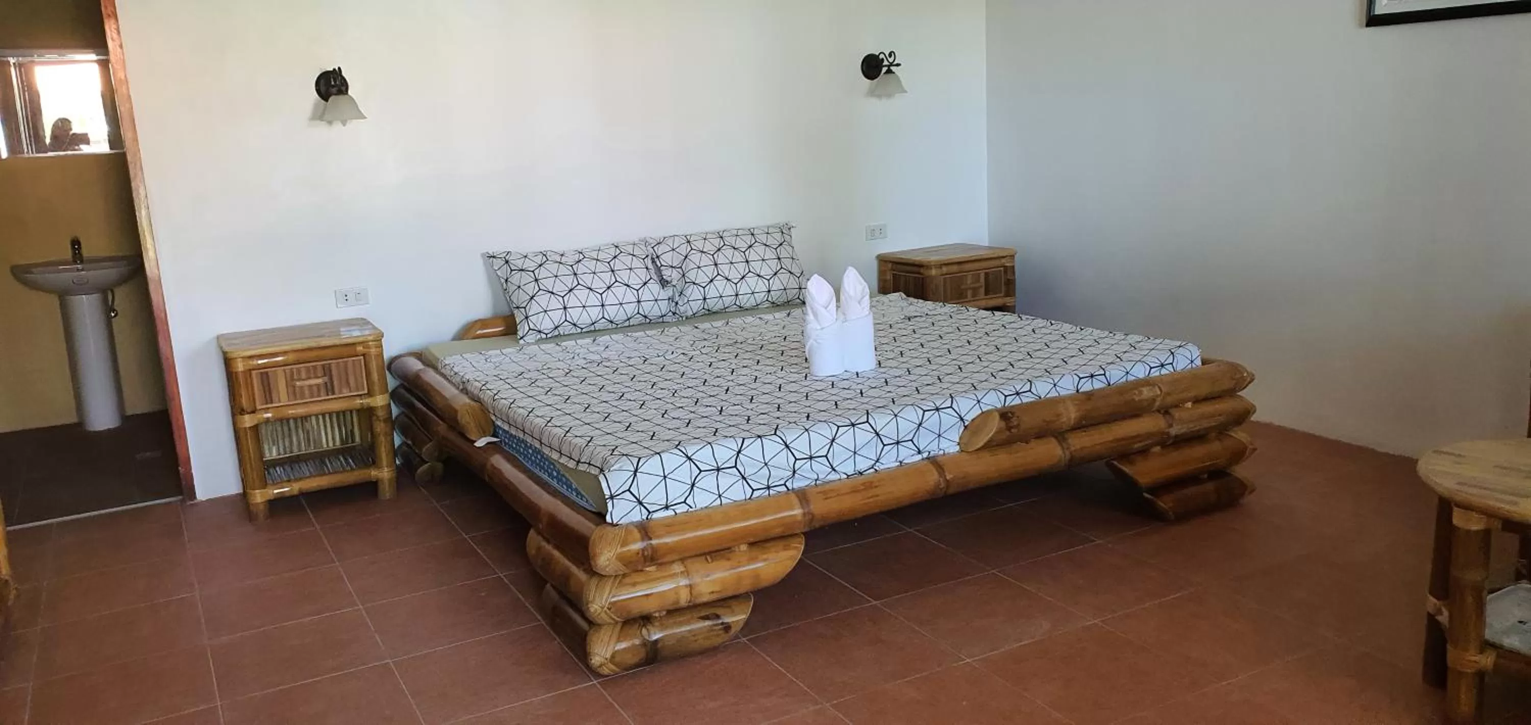 Bed in Tauig Beach Resort