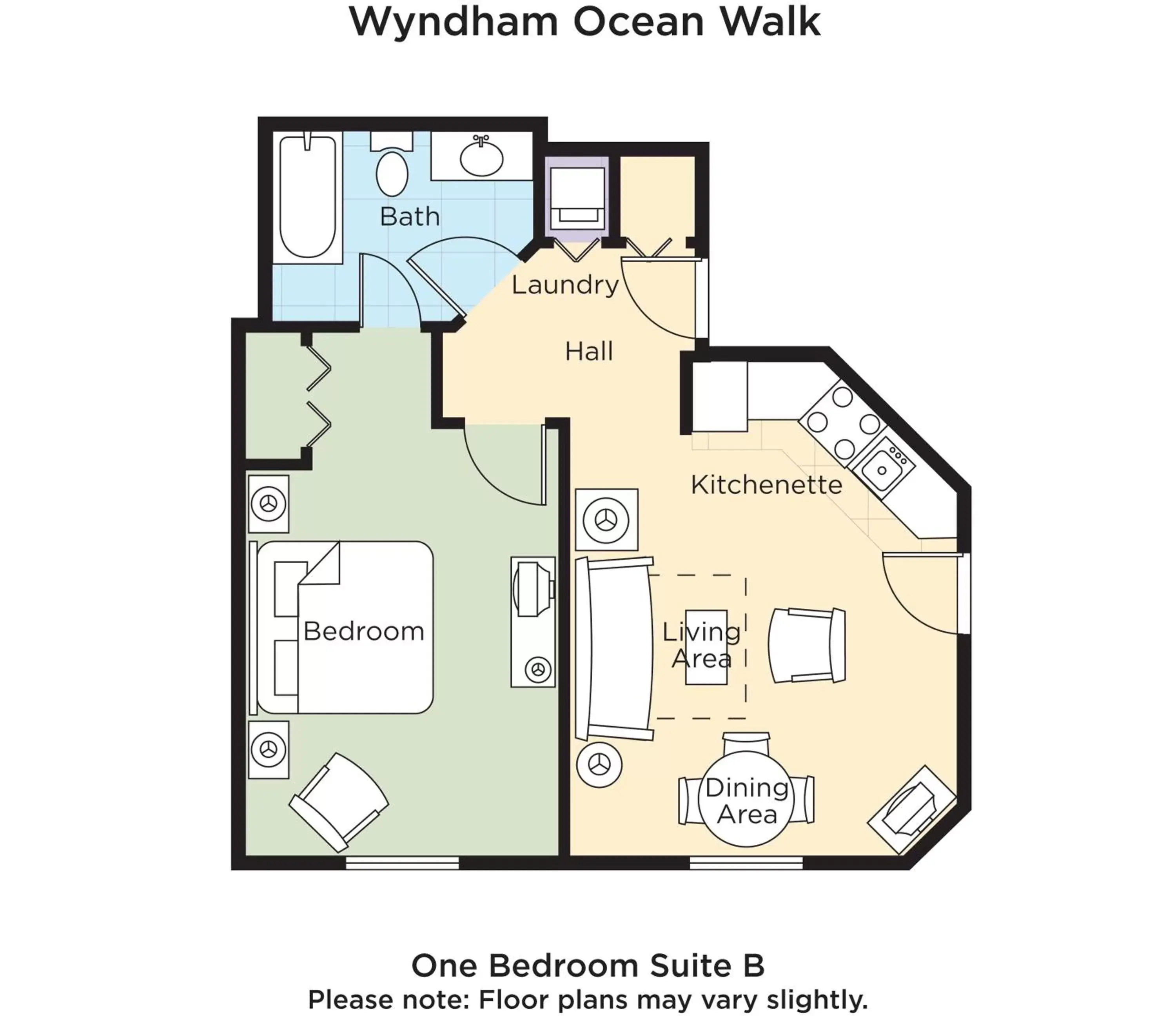 Floor Plan in Club Wyndham Ocean Walk