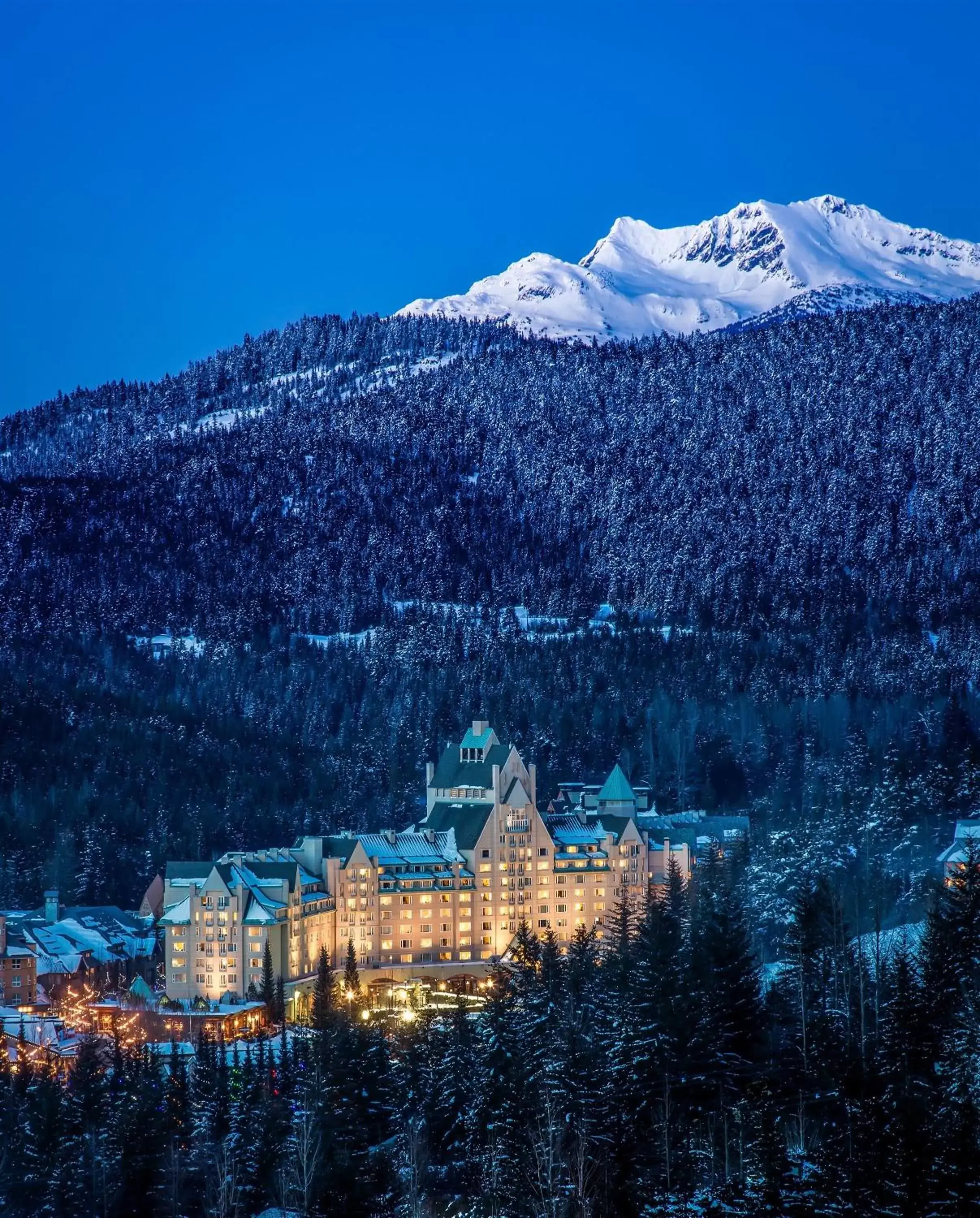 Bird's eye view, Winter in Fairmont Chateau Whistler