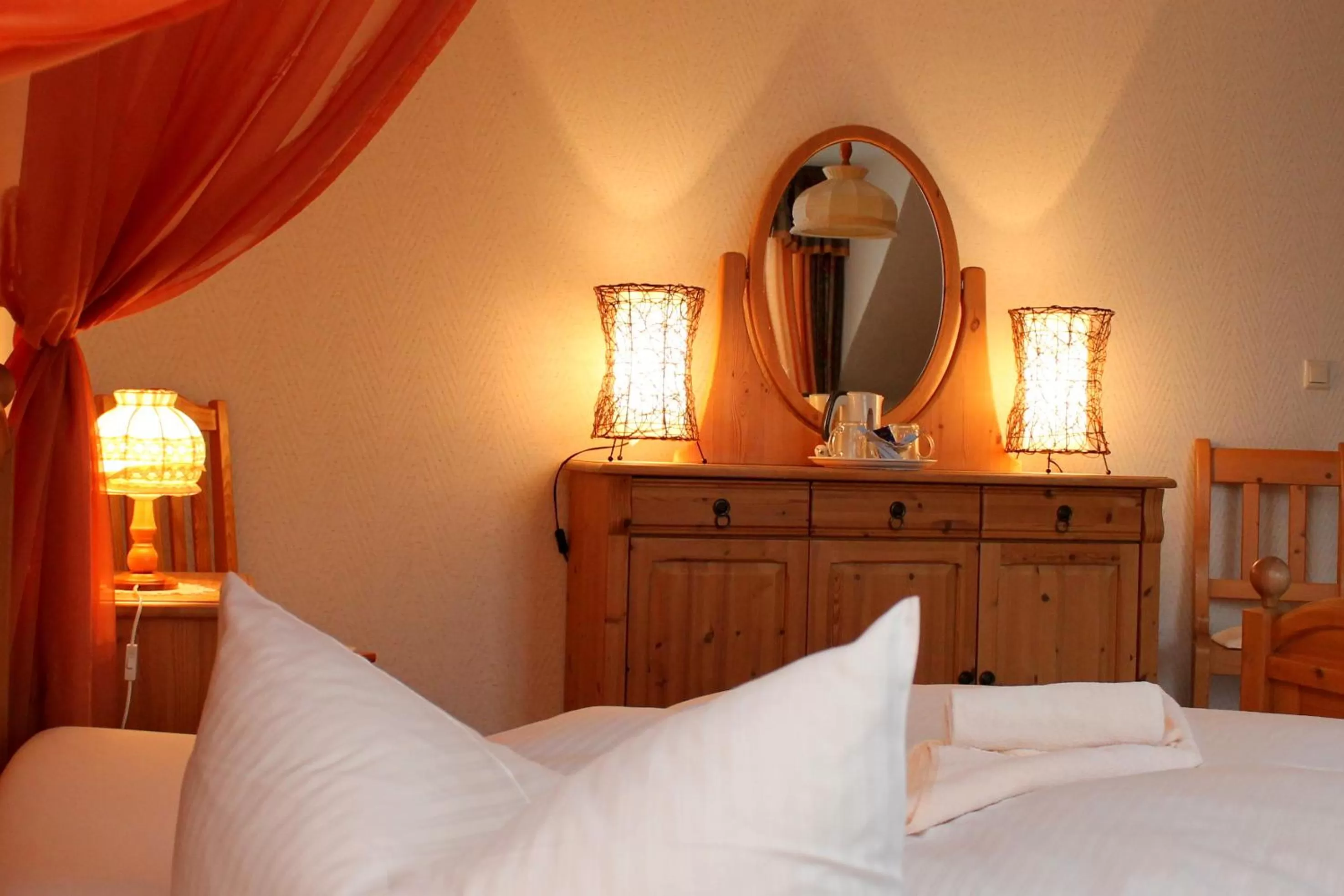 Photo of the whole room, Bed in Landgasthof Zur Goldenen Aue