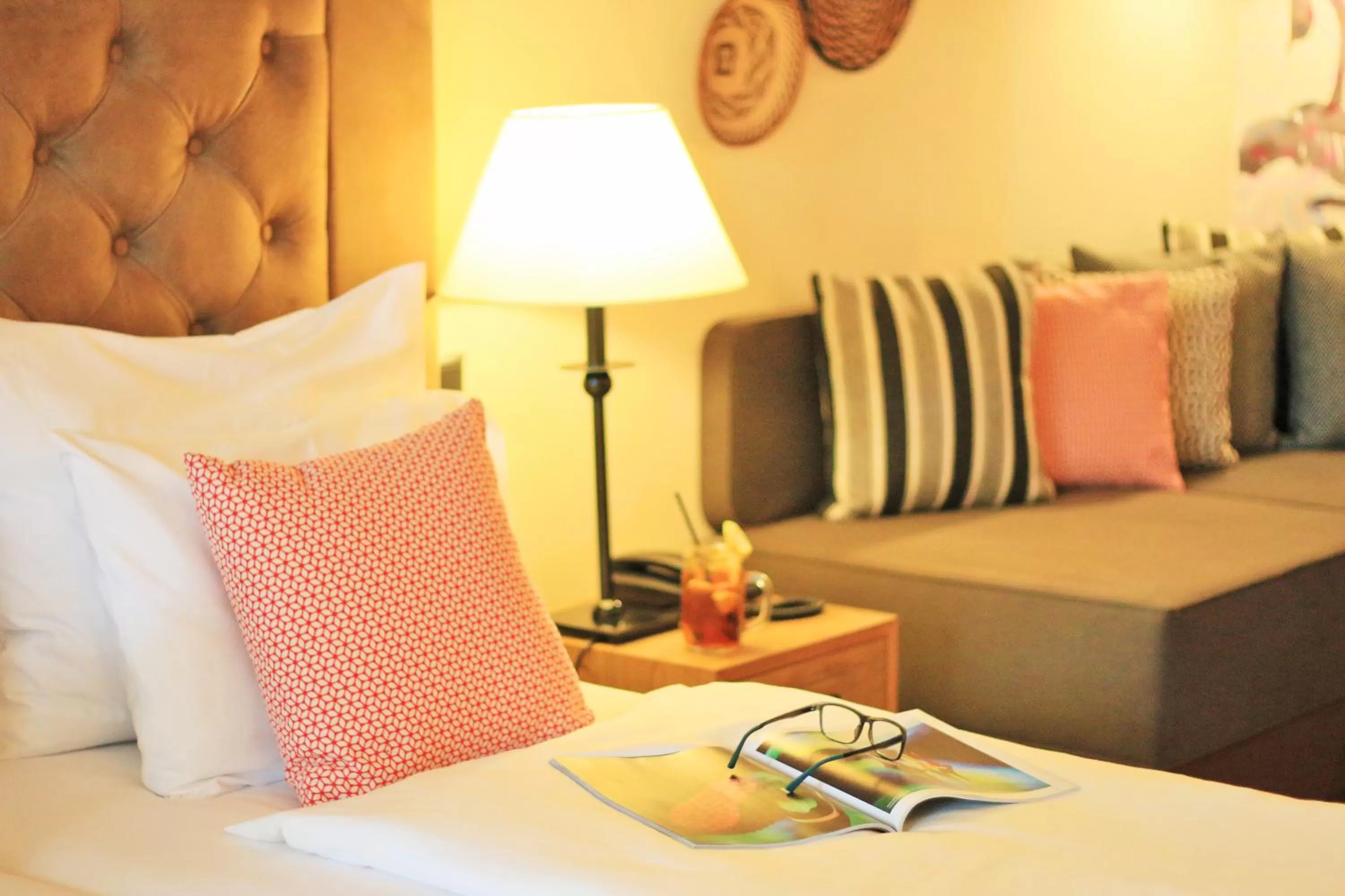 Decorative detail, Bed in Lindner Hotel Mallorca Portals Nous, part of JdV by Hyatt