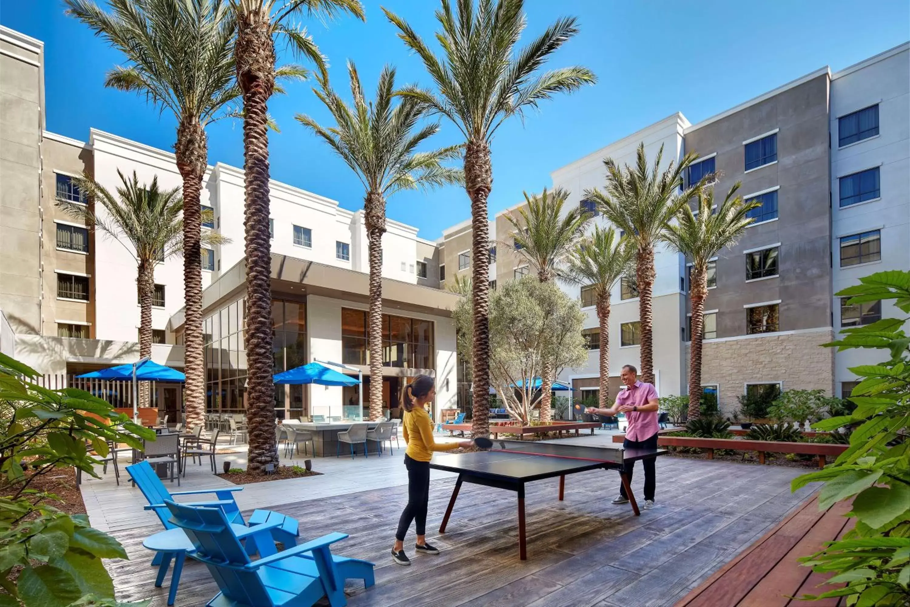 Patio, Property Building in Homewood Suites by Hilton San Diego Hotel Circle/SeaWorld Area