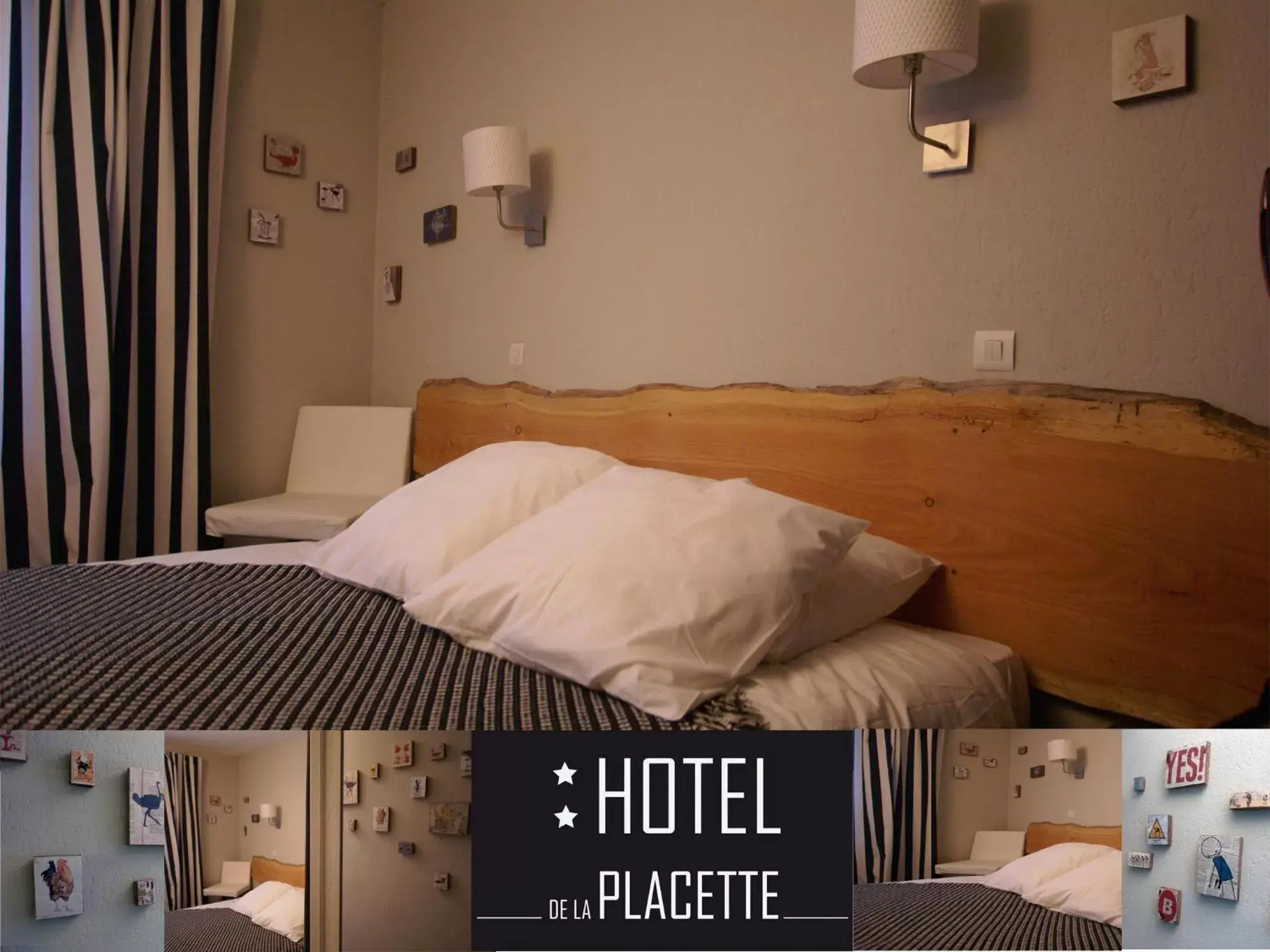 Bedroom, Bed in Hotel de la Placette Barcelonnette