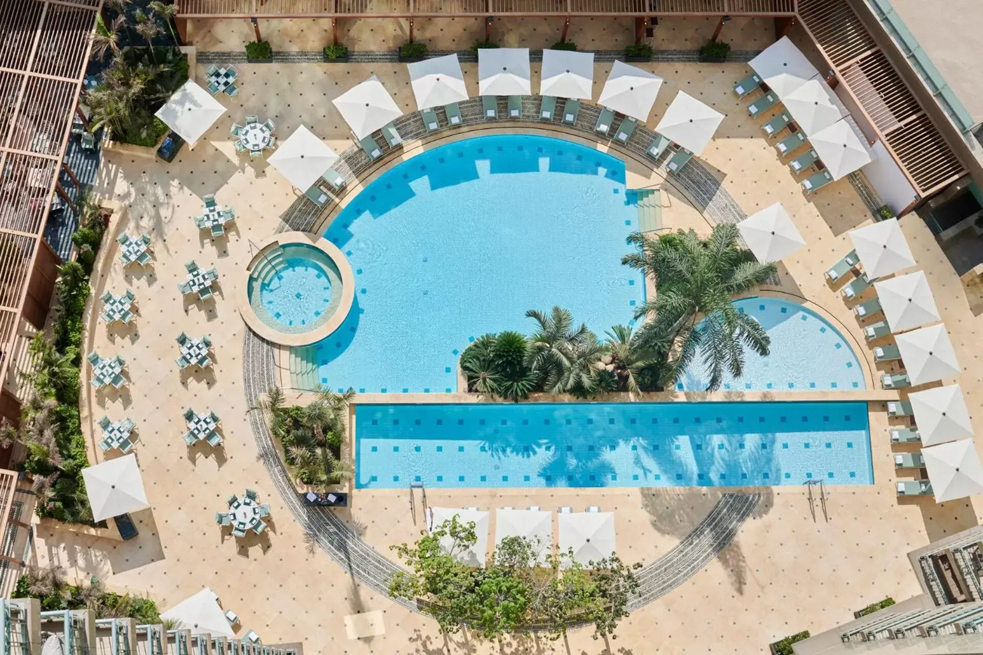 Swimming pool, Pool View in Four Seasons Hotel Cairo at Nile Plaza