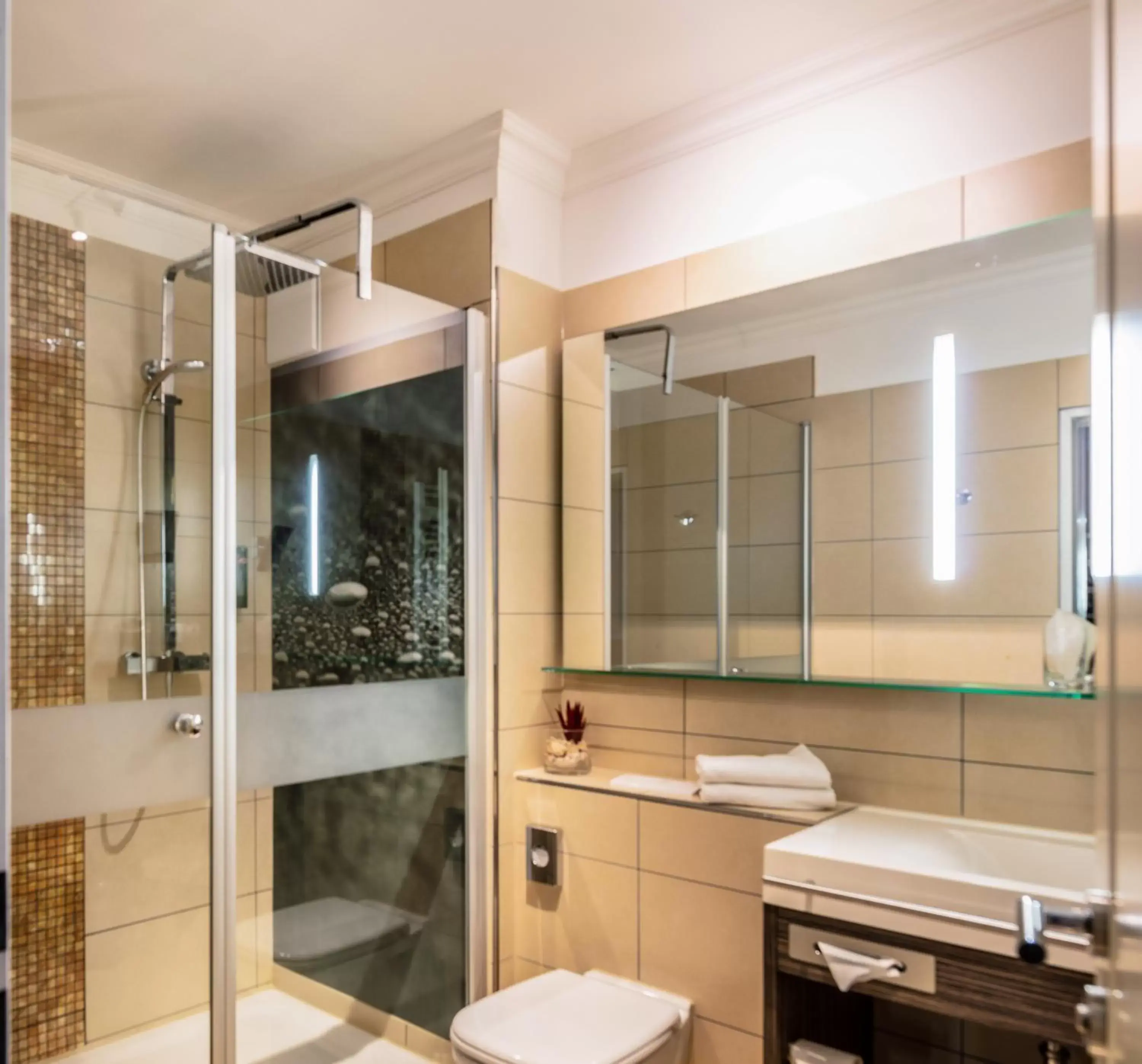 Shower, Bathroom in Hotel Haverkamp