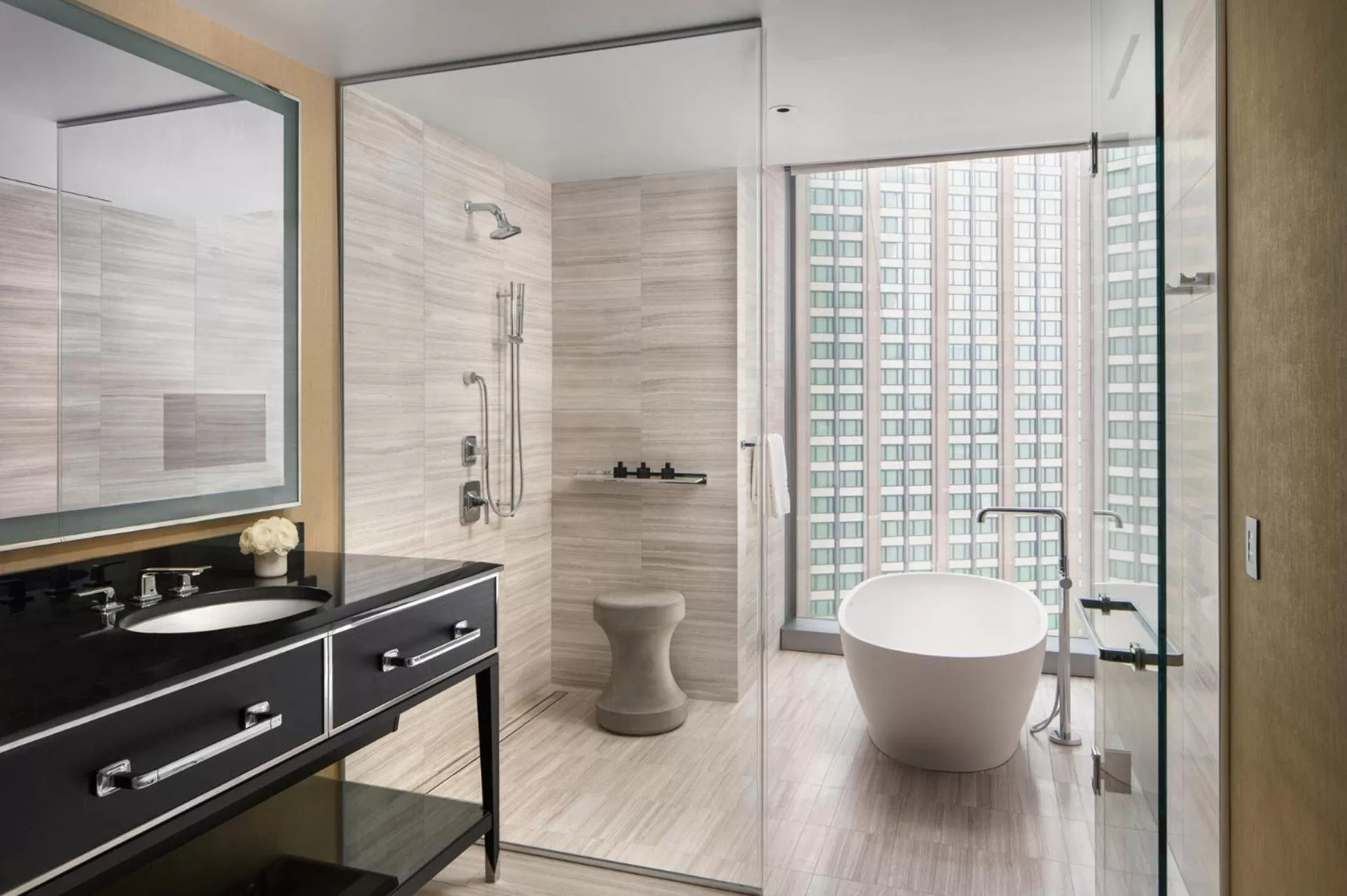 Bathroom in Four Seasons Hotel One Dalton Street, Boston