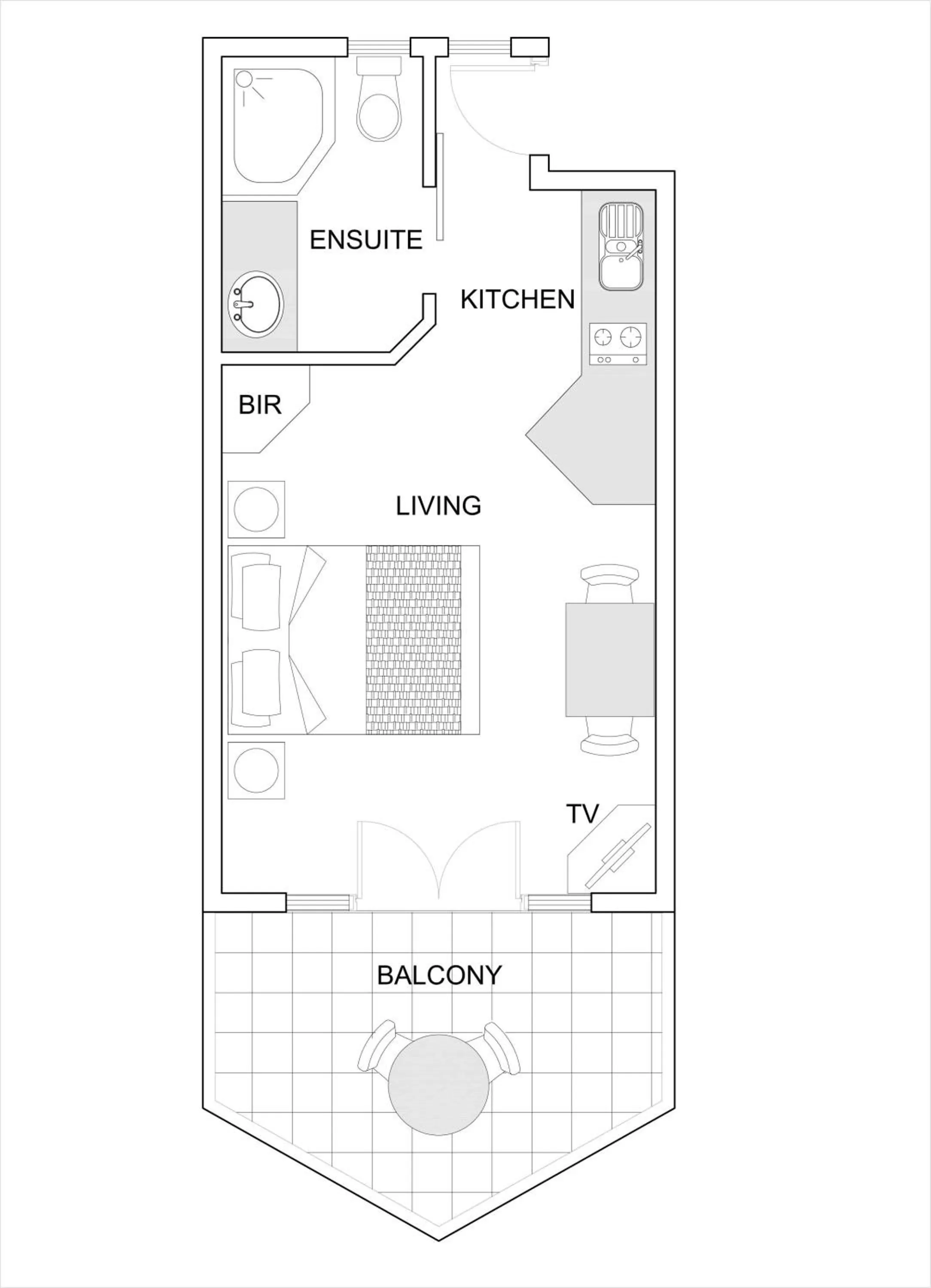 Floor plan in Poppy's on the Lagoon