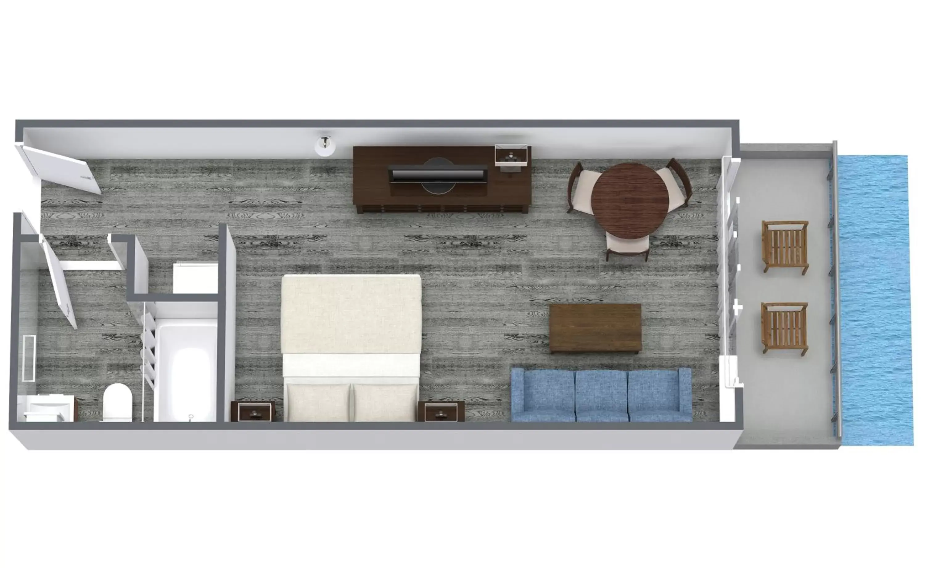 Photo of the whole room, Floor Plan in Compass Cove