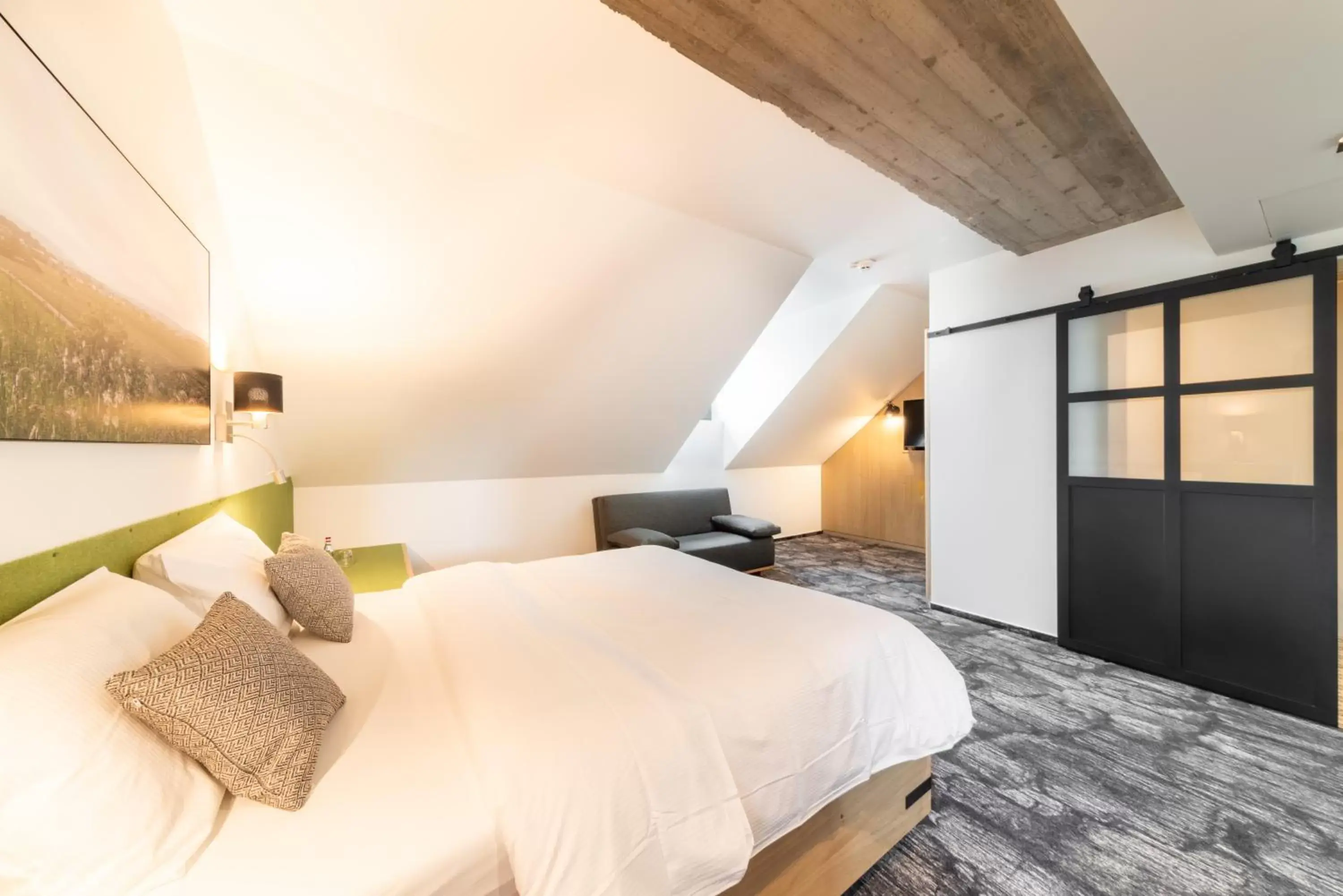 Bedroom, Bed in De BrauHotel