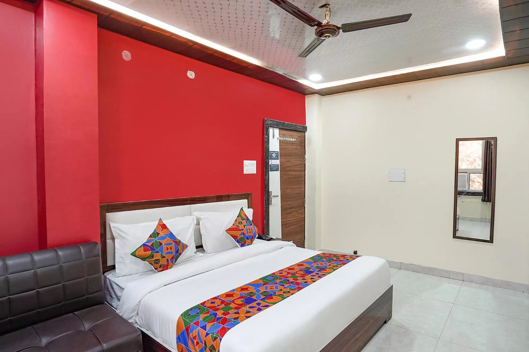 Bed in FabHotel Rajdhani