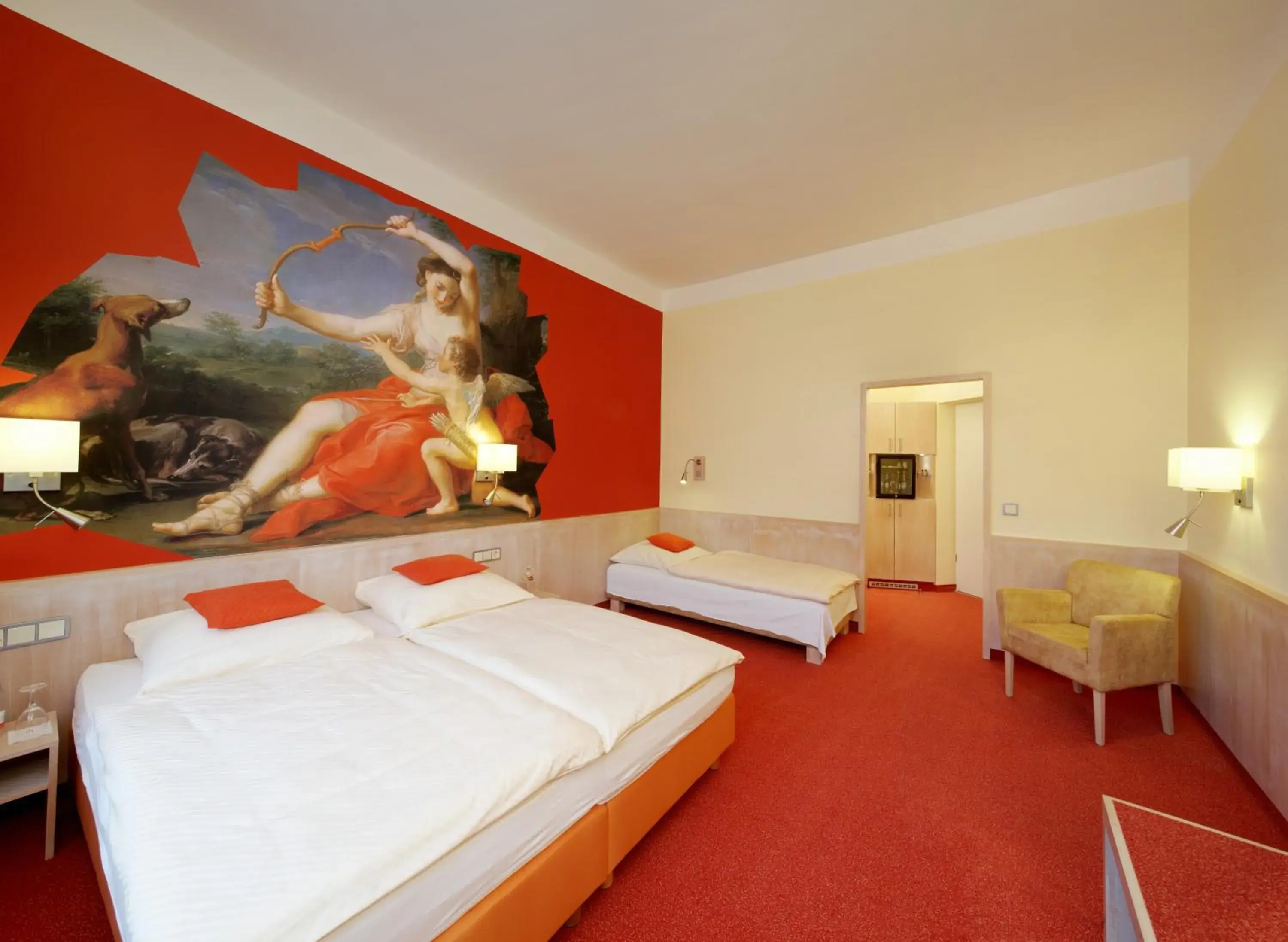 Photo of the whole room, Bed in Hotel ADRIA München