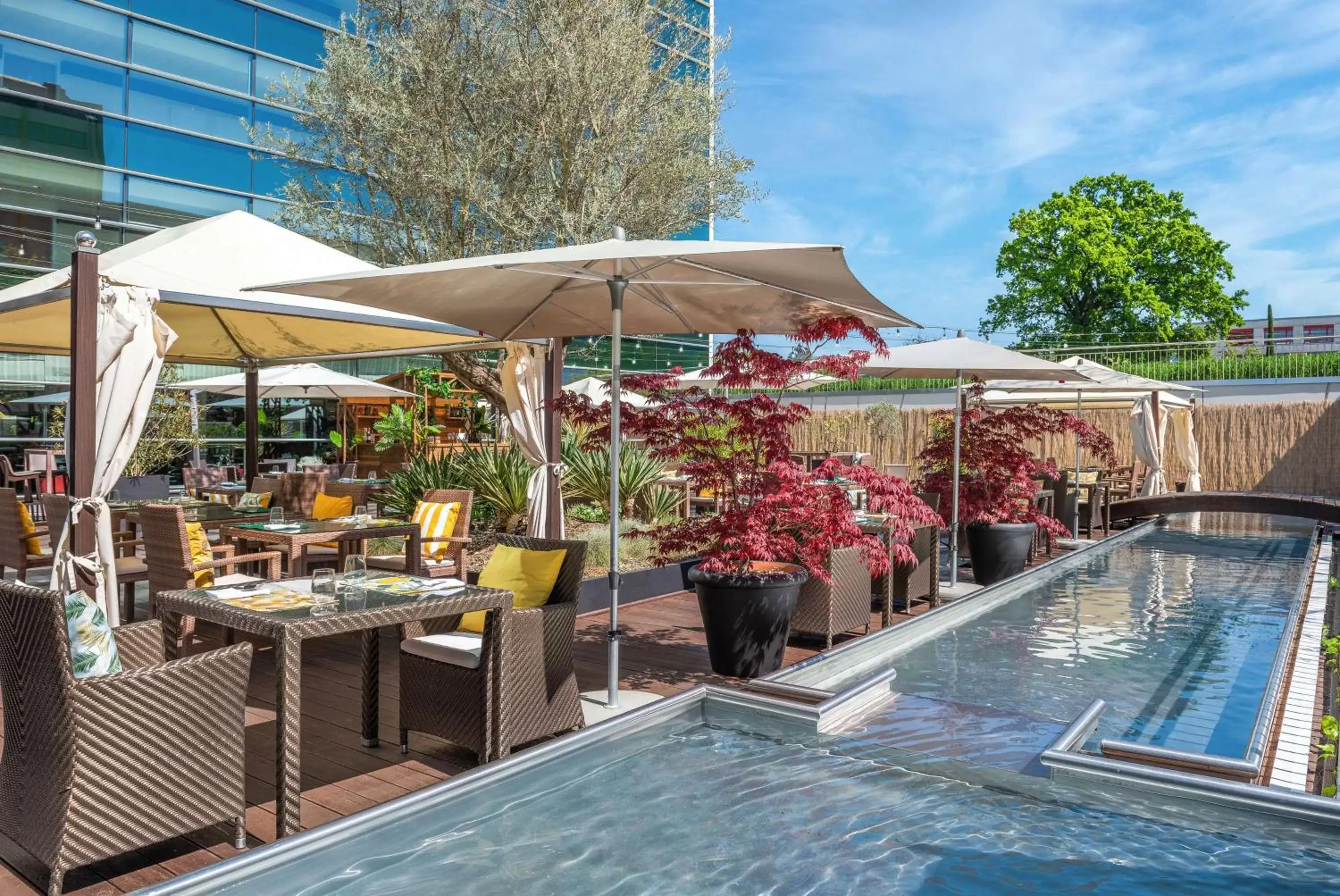 Restaurant/places to eat, Swimming Pool in Hilton Geneva Hotel and Conference Centre