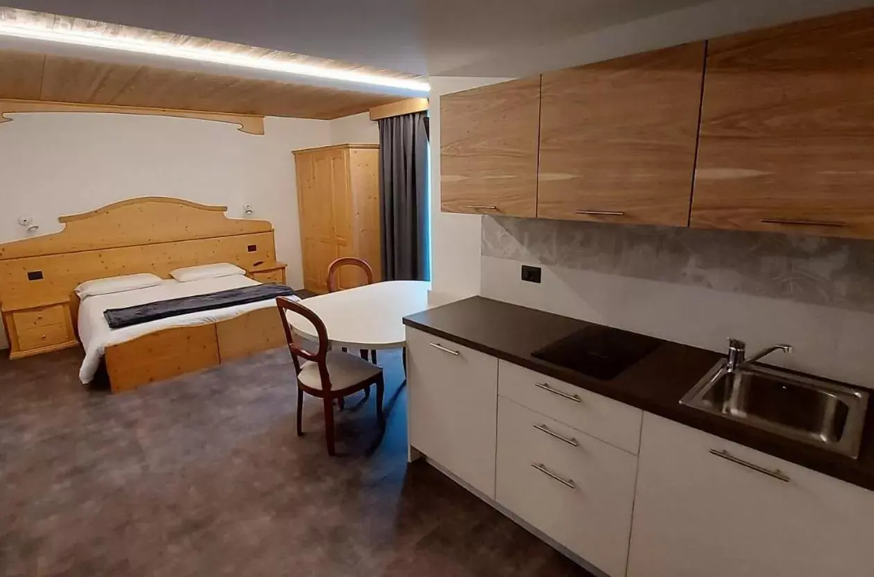 Kitchen/Kitchenette in Albergo Alpino