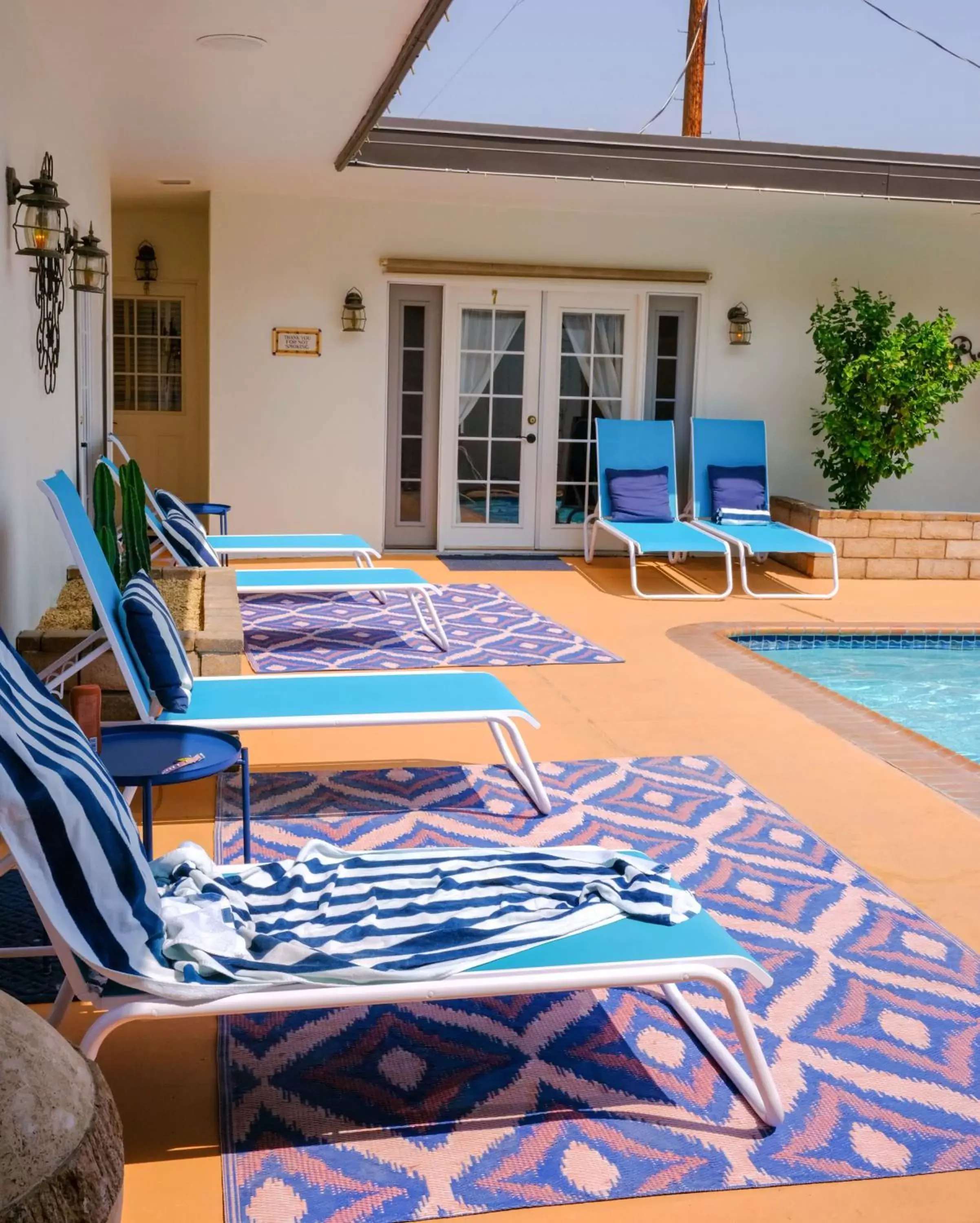Patio, Swimming Pool in Old Ranch Inn - Adults Only 21 & Up