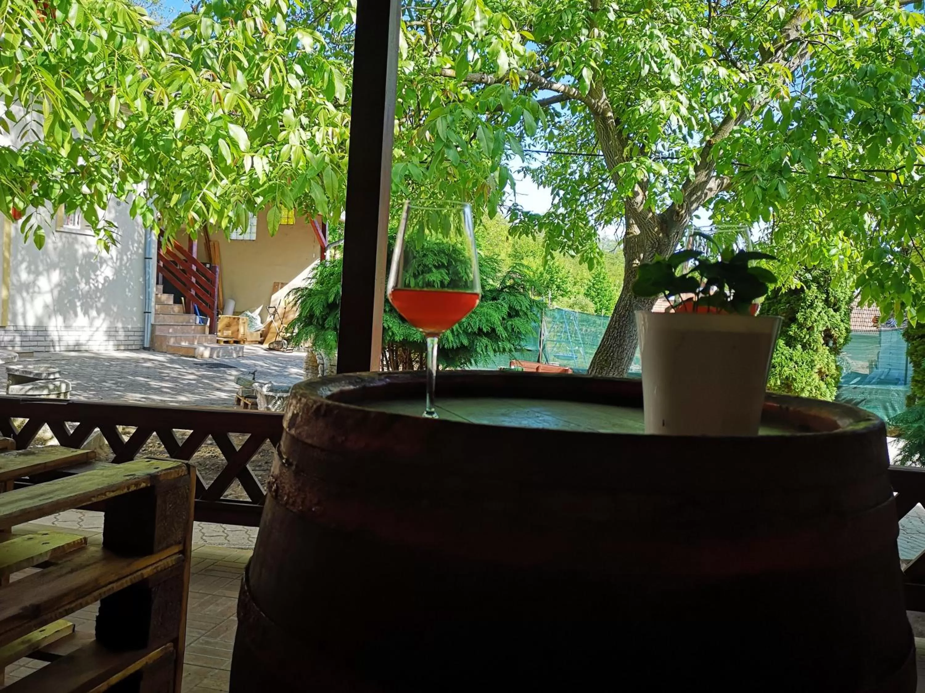 Balcony/Terrace in Zöld Sziget Üdülőház