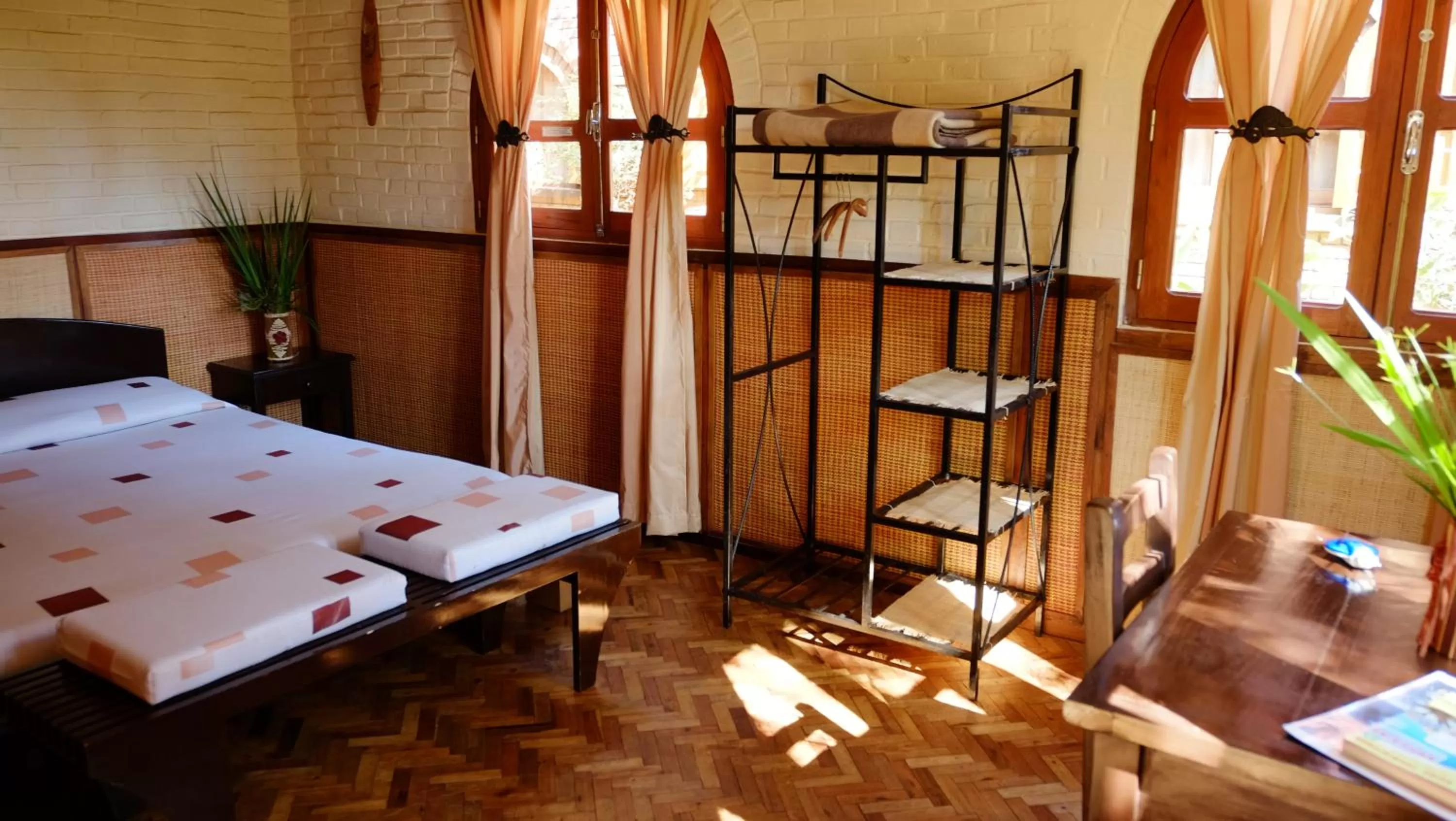 Bed in Eco Lodge Les Chambres Du Voyageur