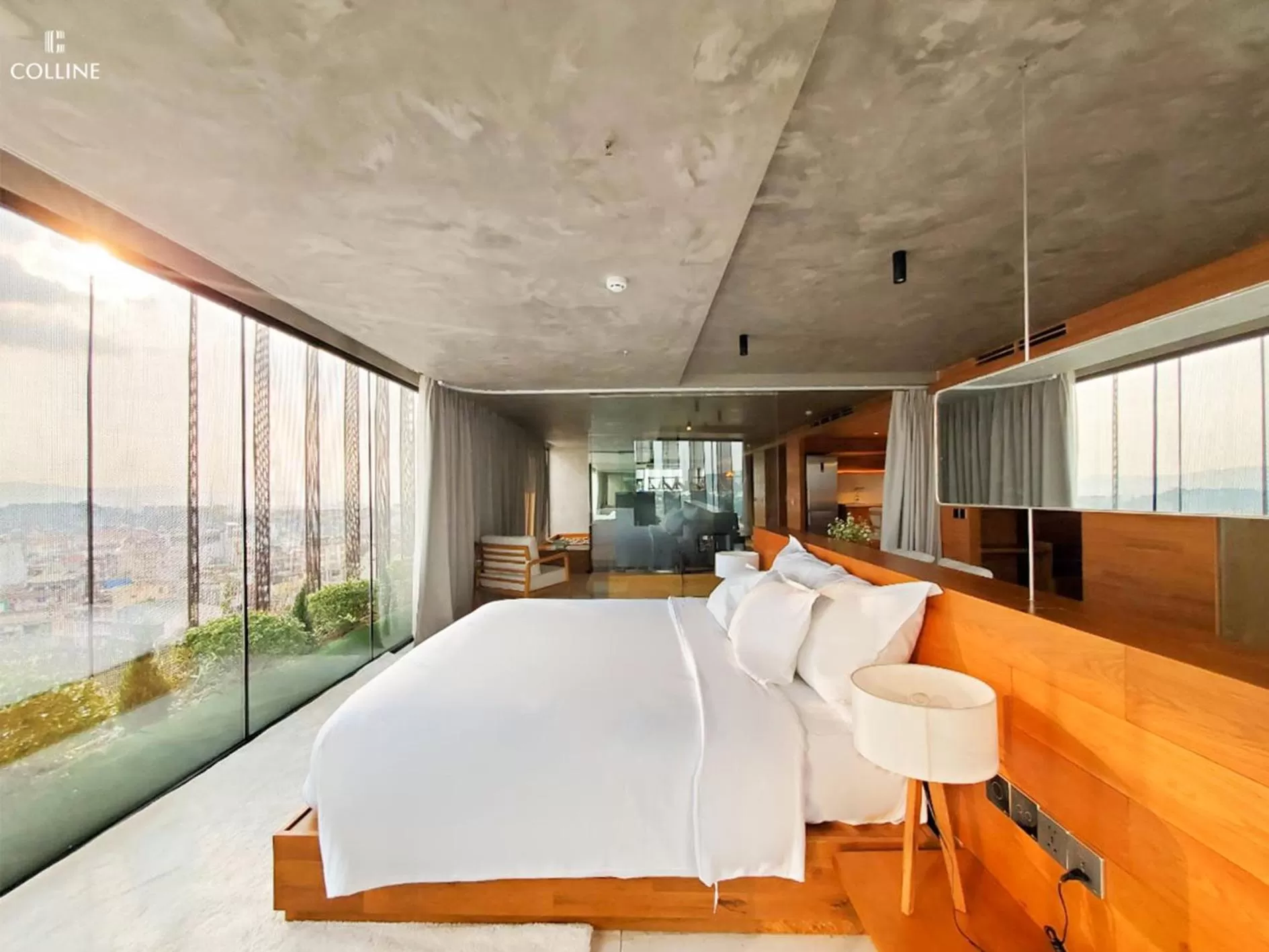 View (from property/room), Bed in Colline Dalat