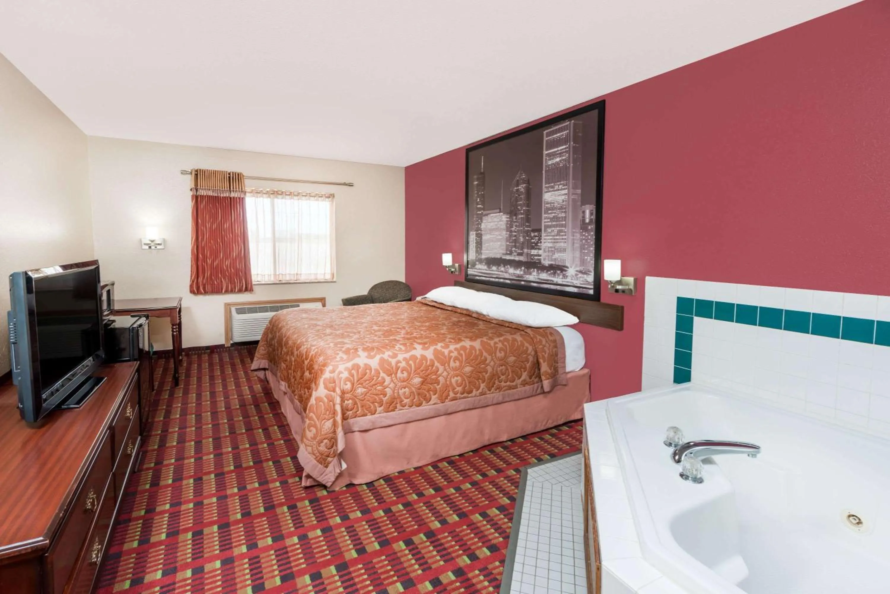 Photo of the whole room, Bed in Super 8 by Wyndham Paris IL